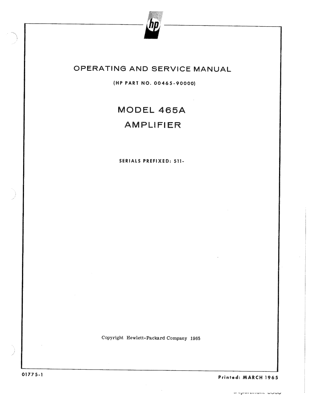 HP 465A manual 