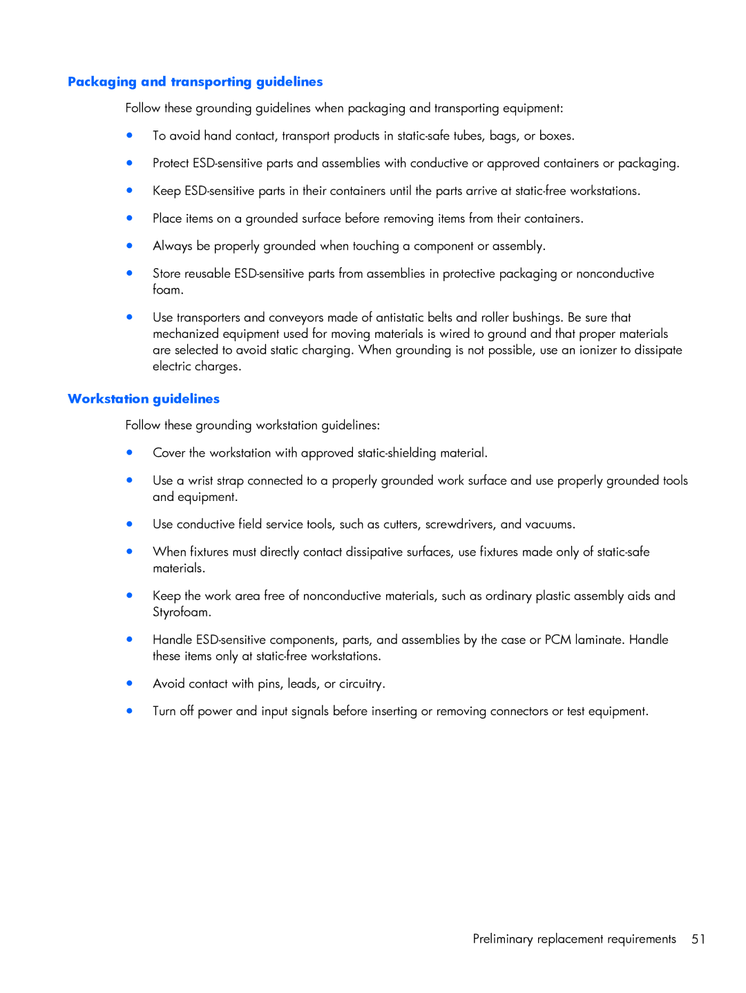 HP 4520S, 4720S manual Packaging and transporting guidelines 