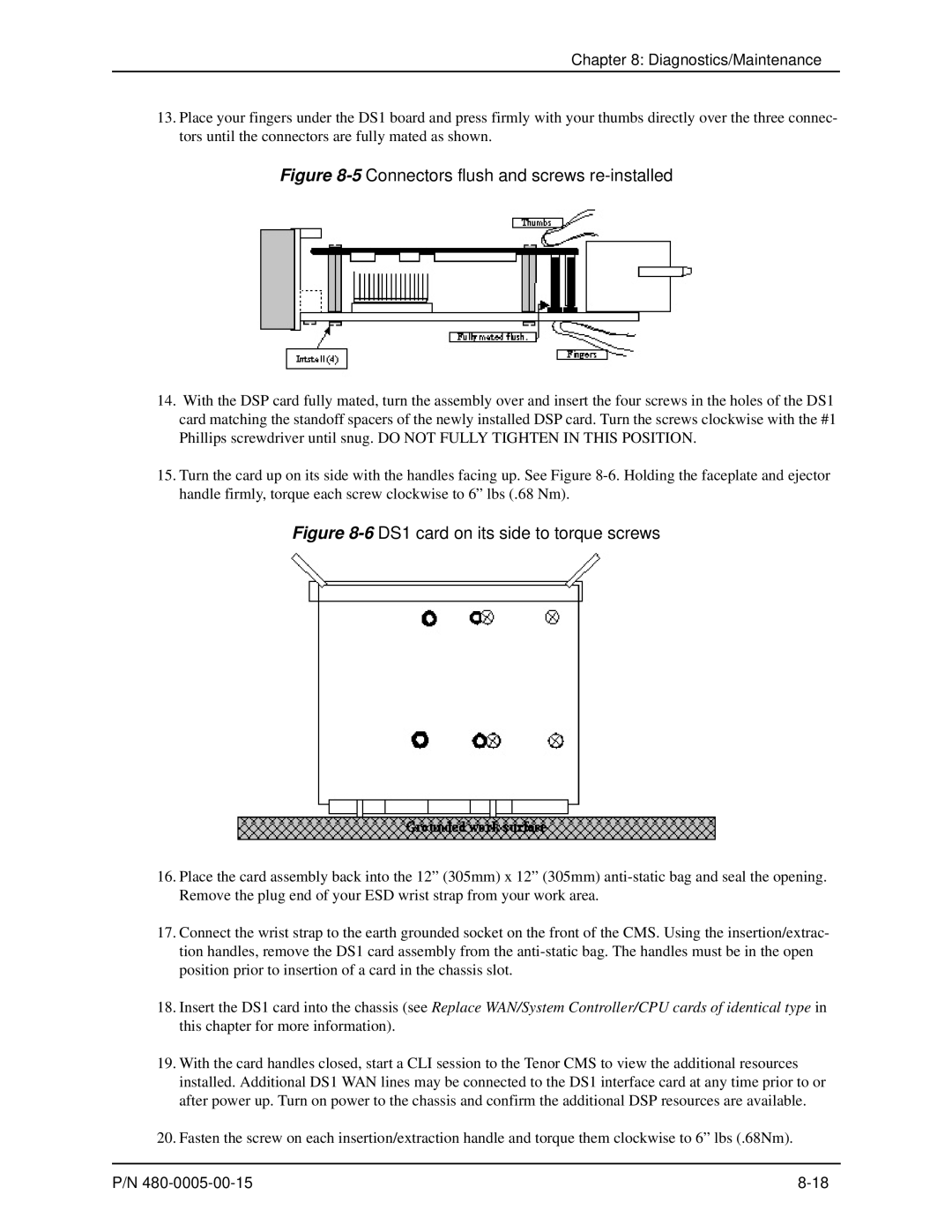 HP 480-0005-00-15 manual 5Connectors flush and screws re-installed 