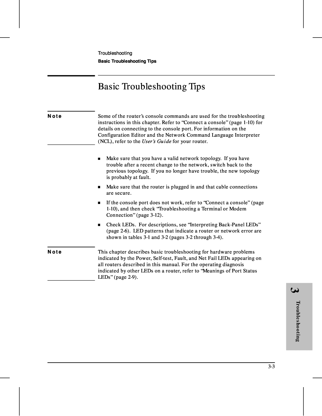 HP 480 manual Basic Troubleshooting Tips, N o t e N o t e 