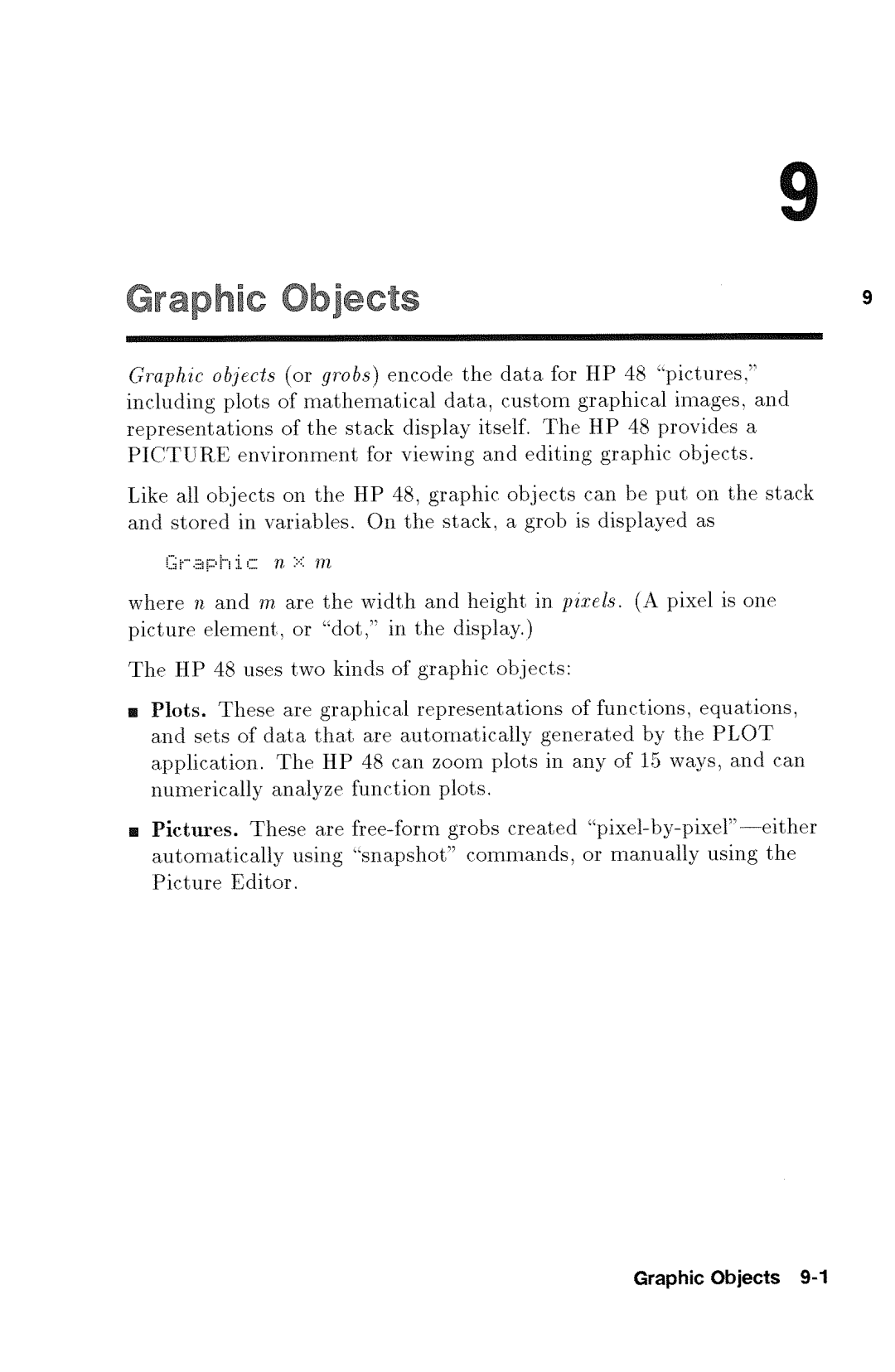 HP 48gx Graphing manual 