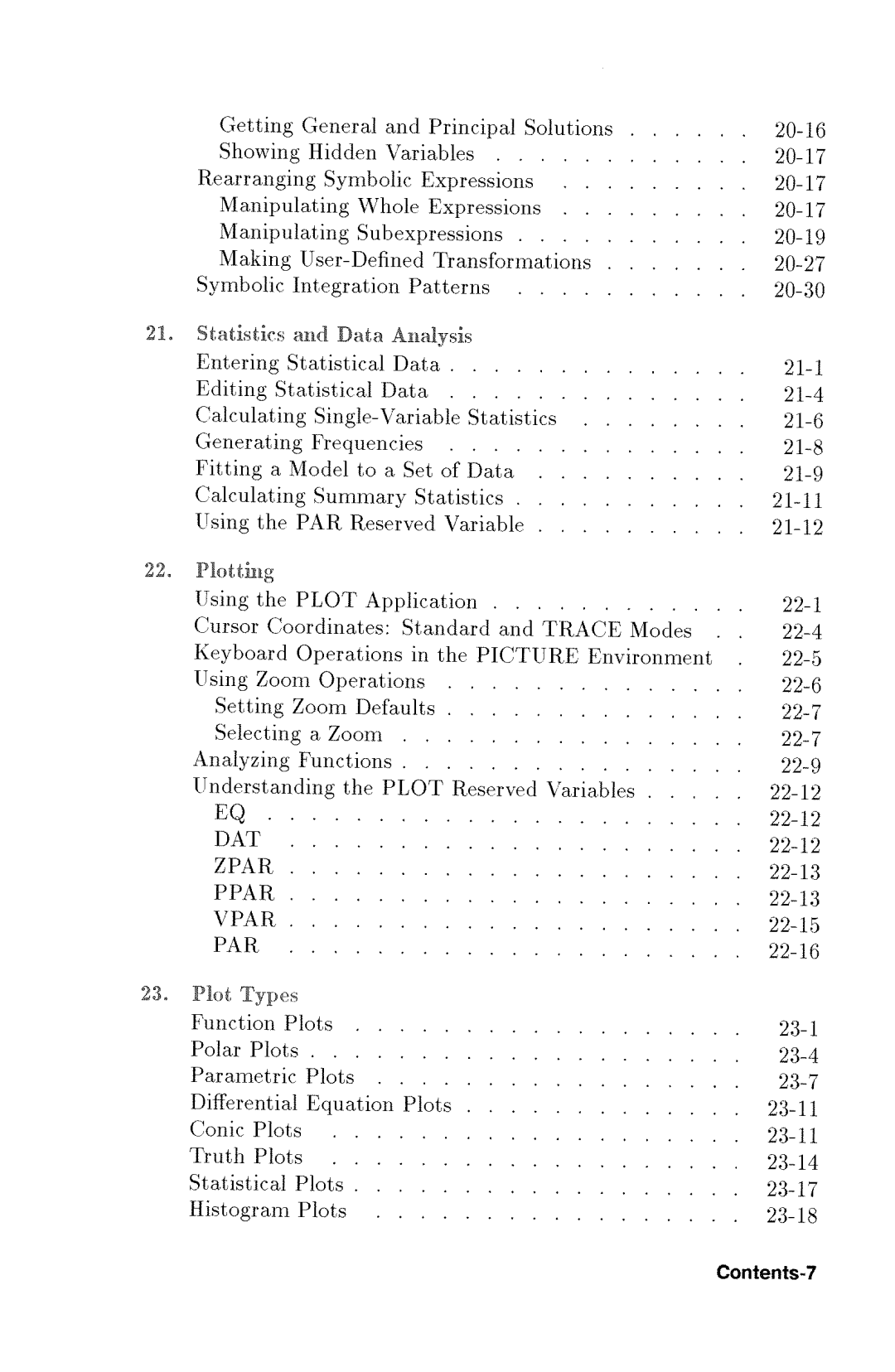 HP 48gx Graphing manual 