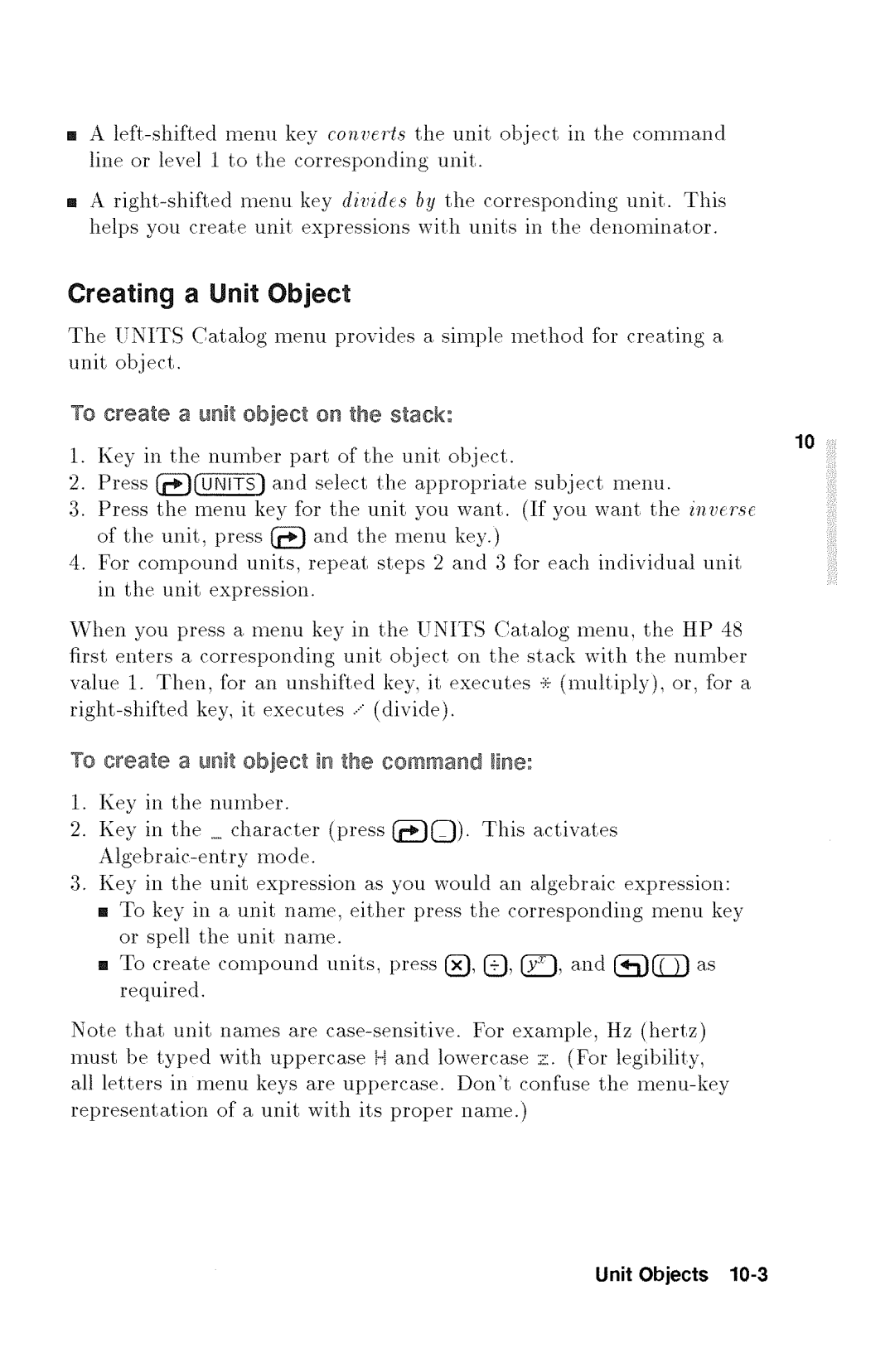 HP 48gx Graphing manual 