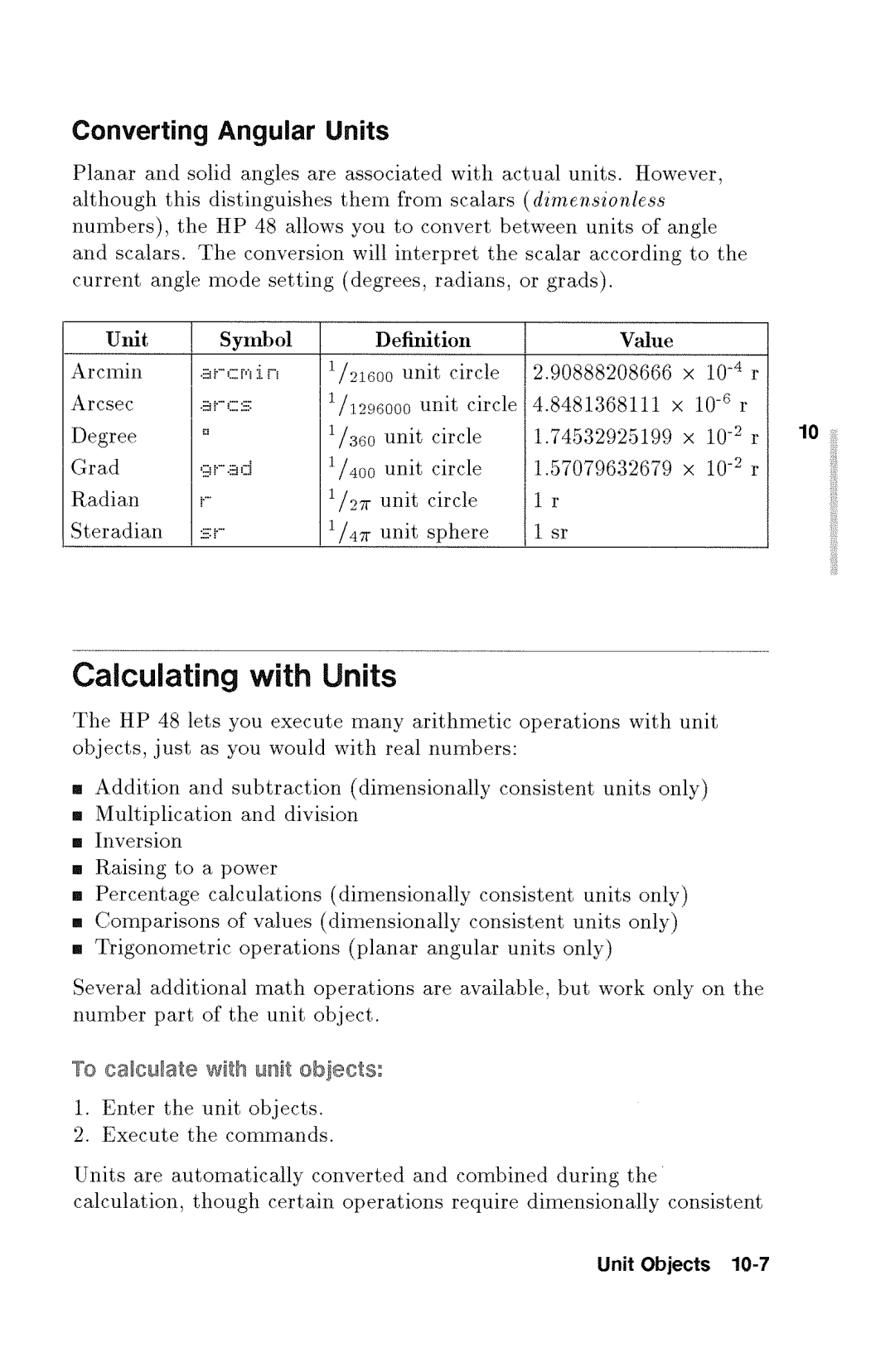 HP 48gx Graphing manual 