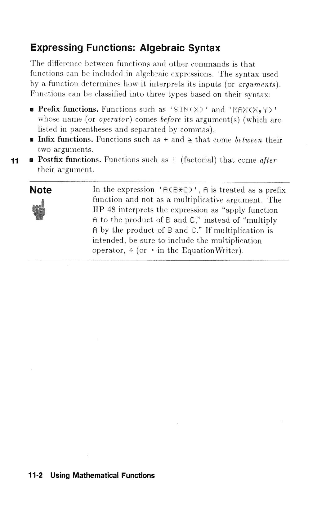 HP 48gx Graphing manual 