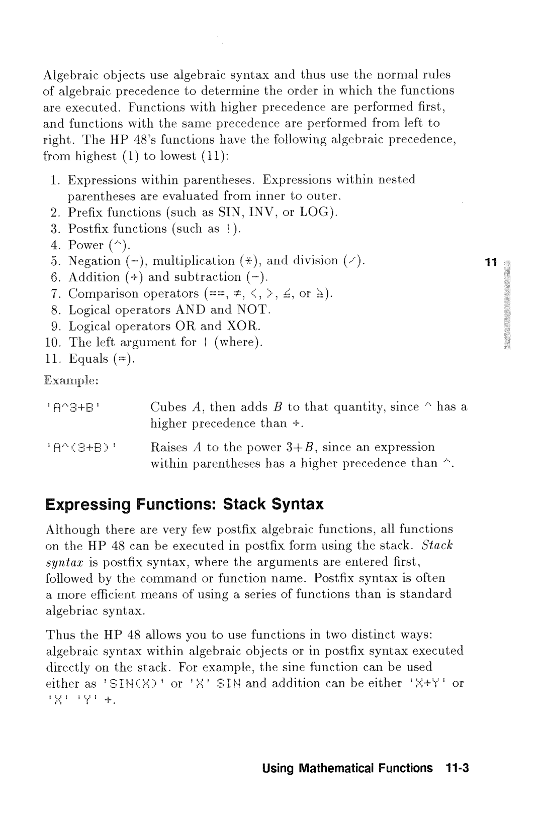 HP 48gx Graphing manual 