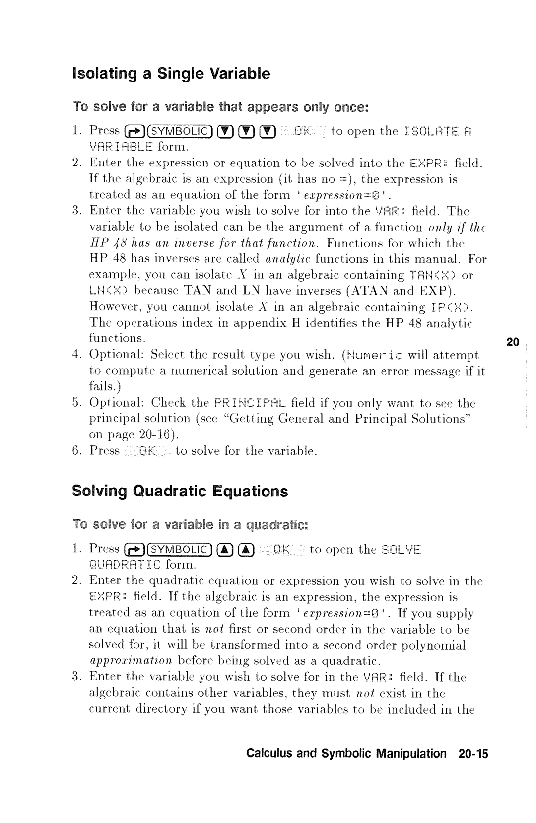 HP 48gx Graphing manual 