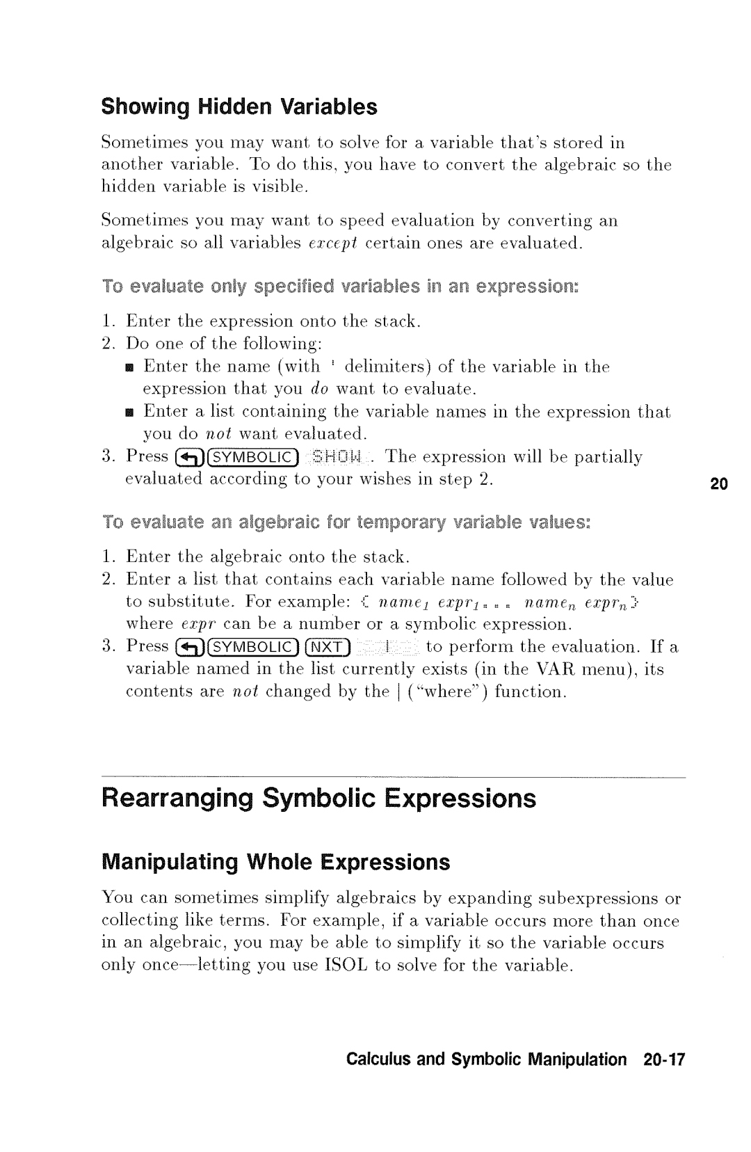 HP 48gx Graphing manual 