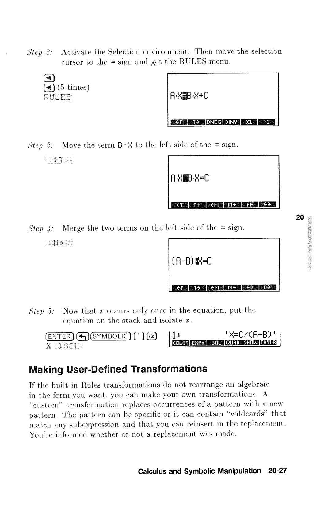 HP 48gx Graphing manual 