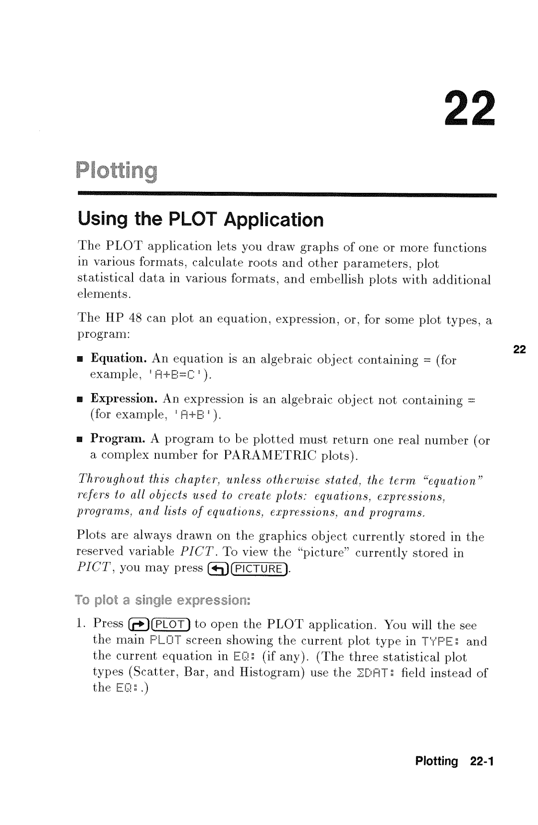 HP 48gx Graphing manual 