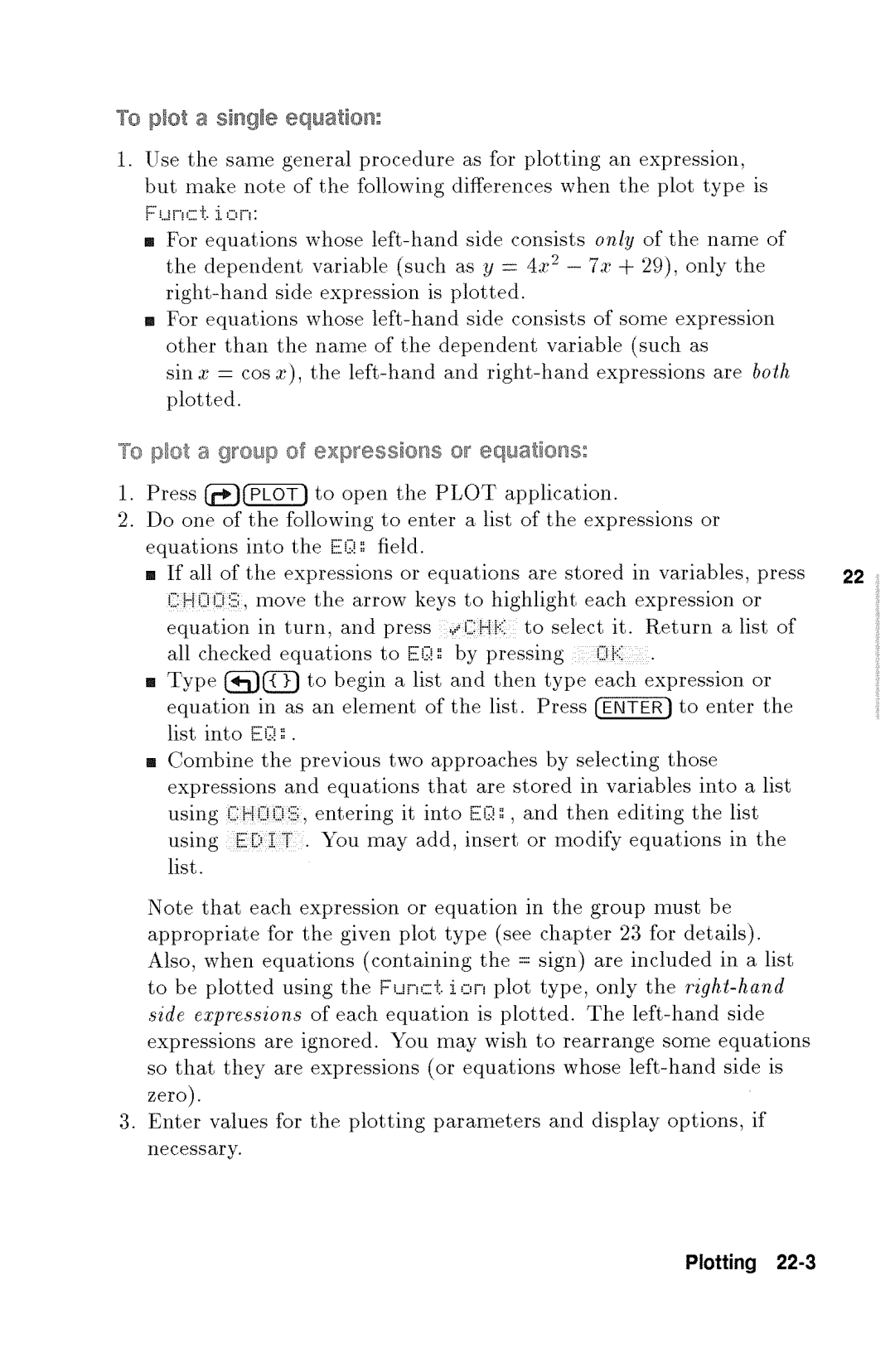 HP 48gx Graphing manual 