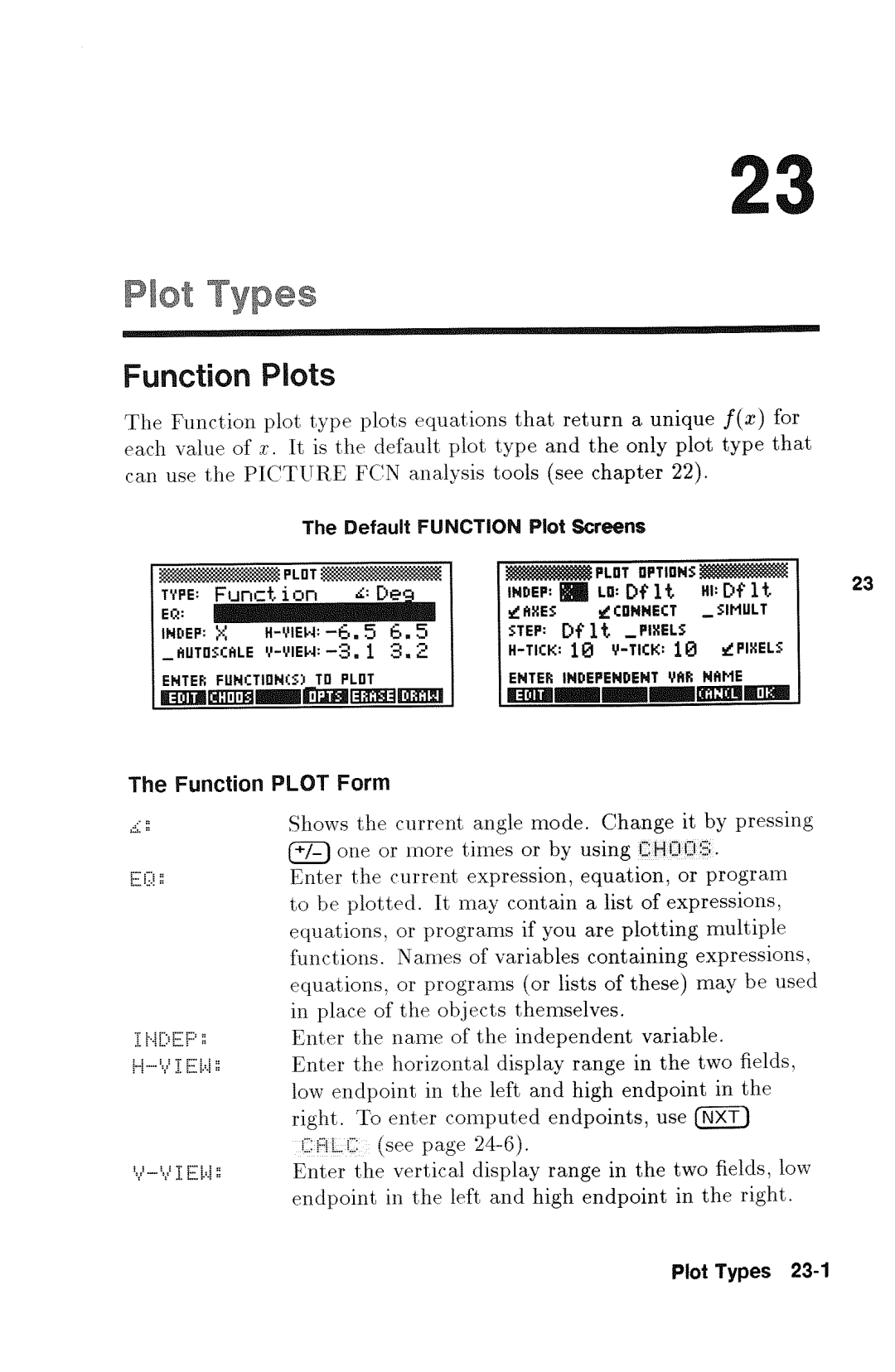 HP 48gx Graphing manual 