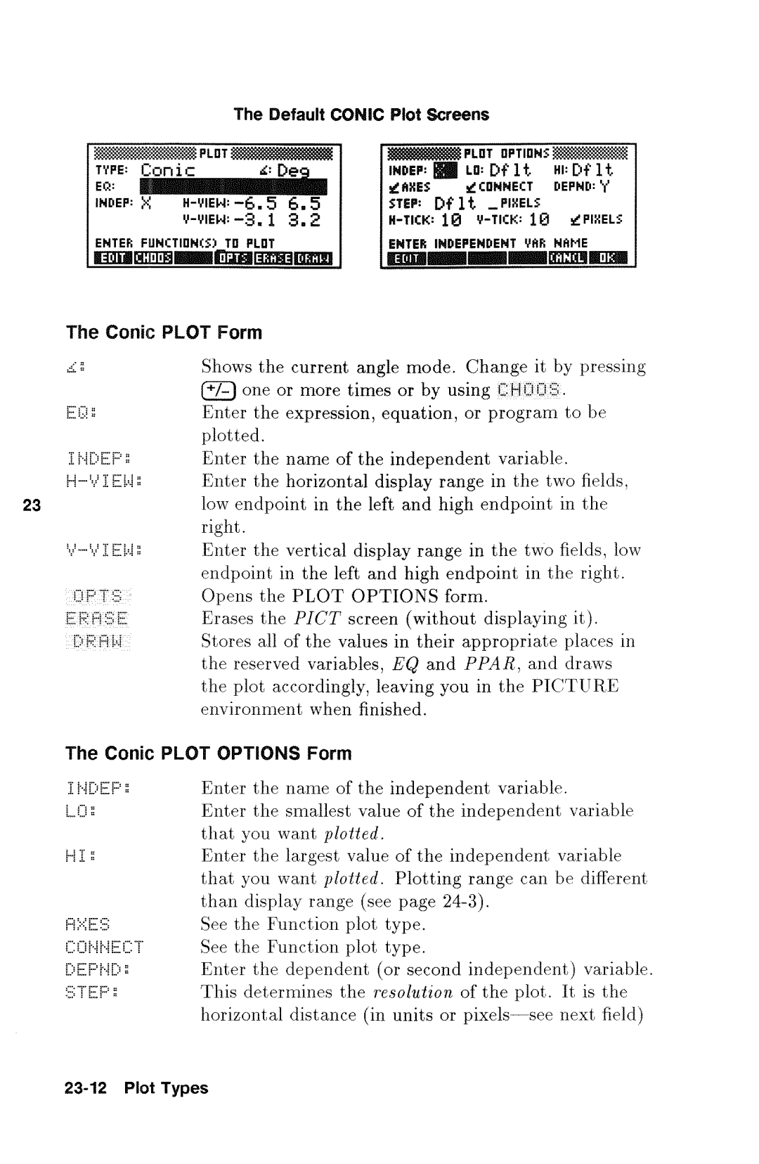 HP 48gx Graphing manual 