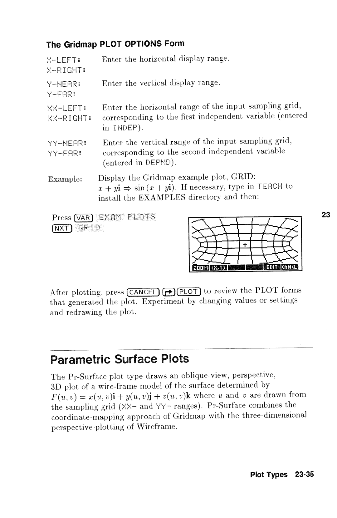 HP 48gx Graphing manual 