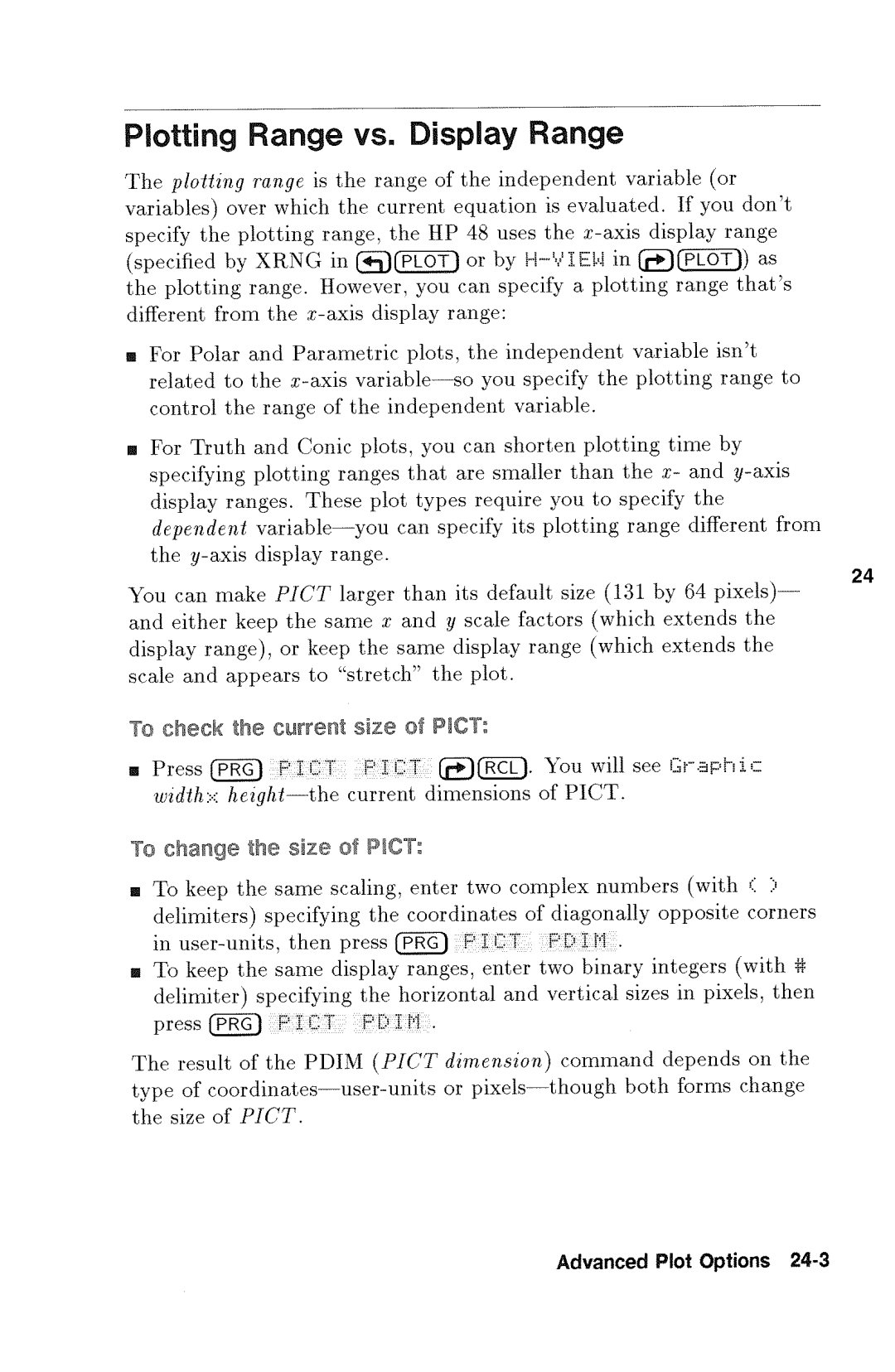 HP 48gx Graphing manual 