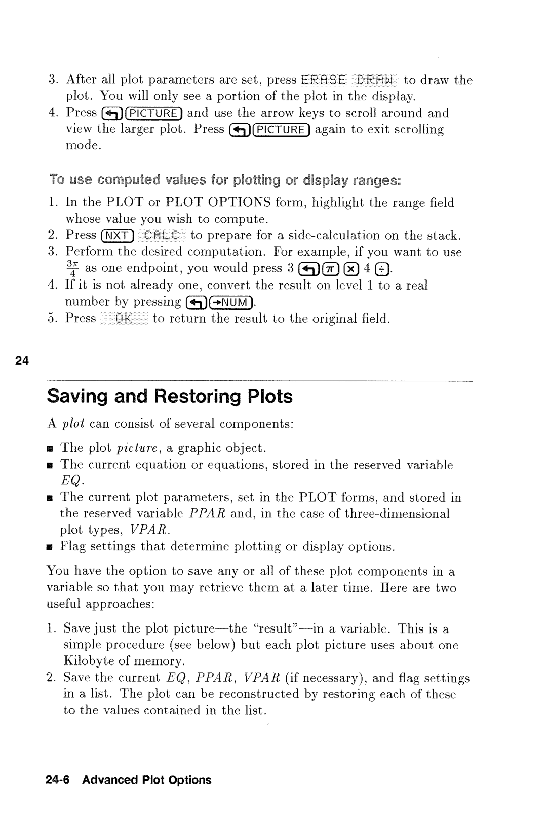 HP 48gx Graphing manual 