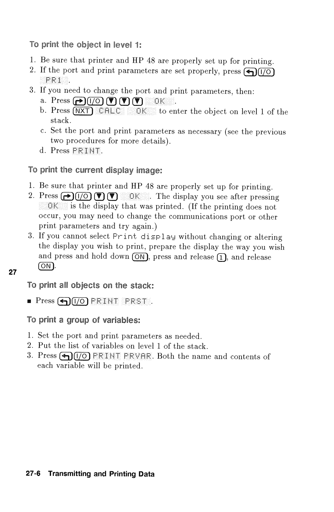 HP 48gx Graphing manual 