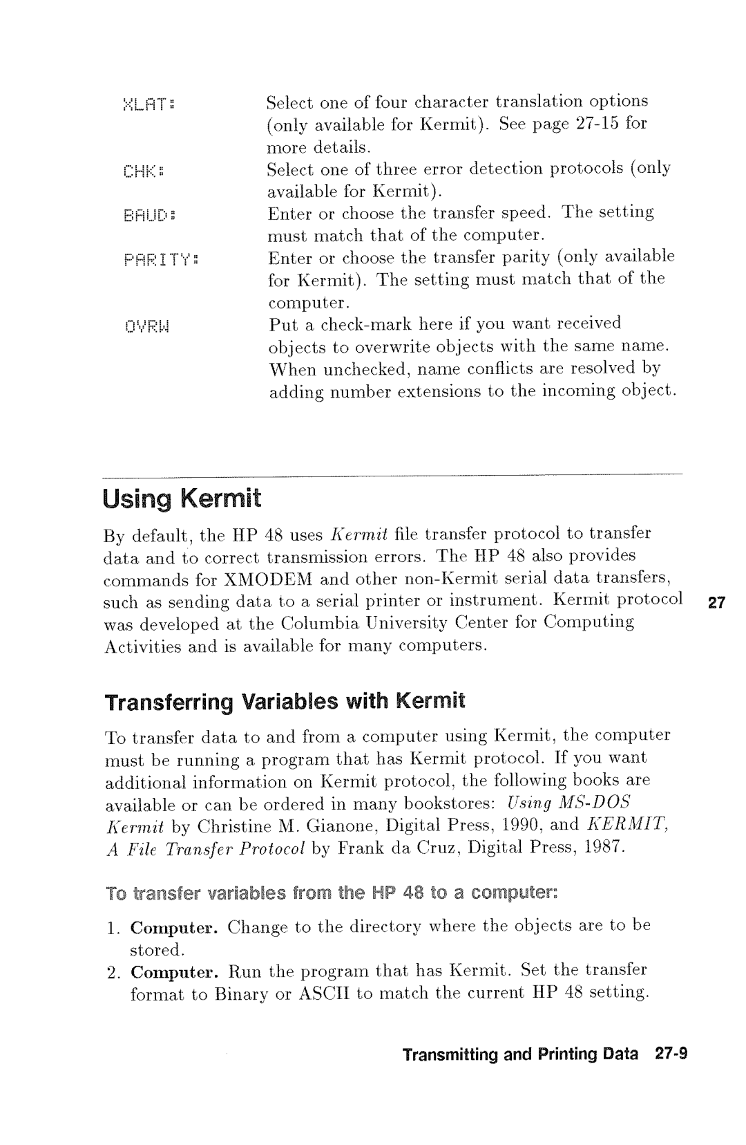 HP 48gx Graphing manual 