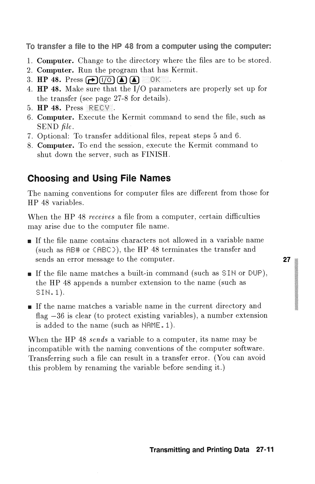 HP 48gx Graphing manual 