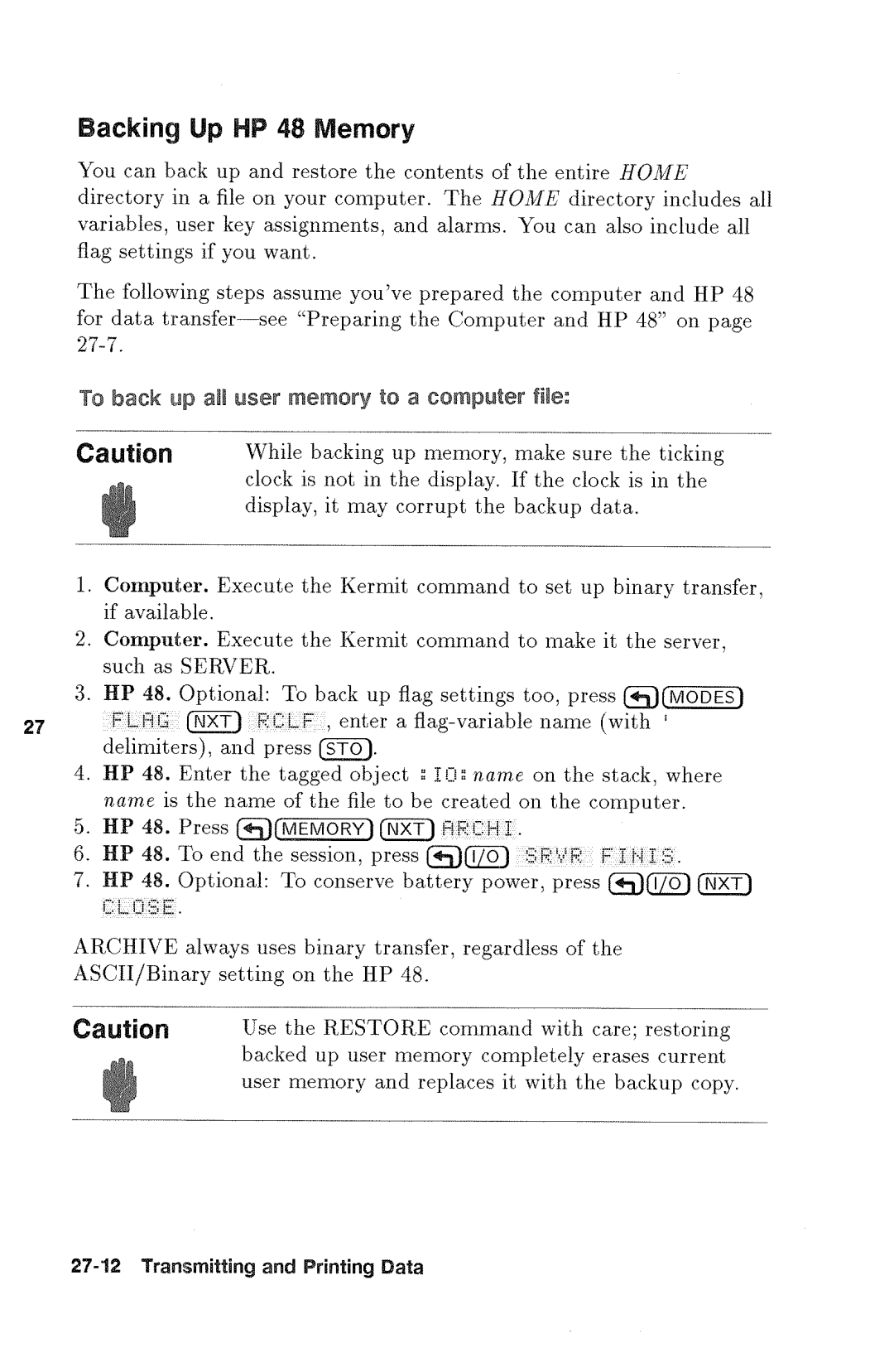 HP 48gx Graphing manual 