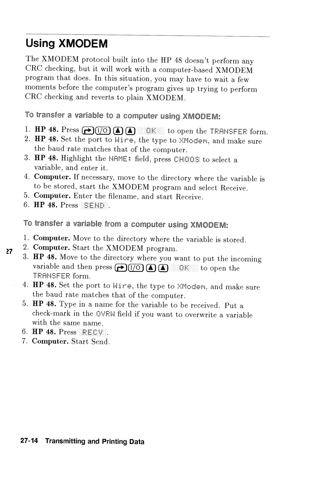 HP 48gx Graphing manual 