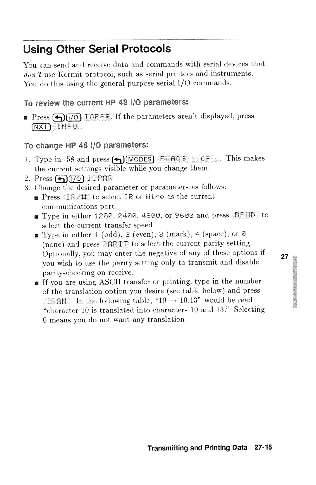 HP 48gx Graphing manual 