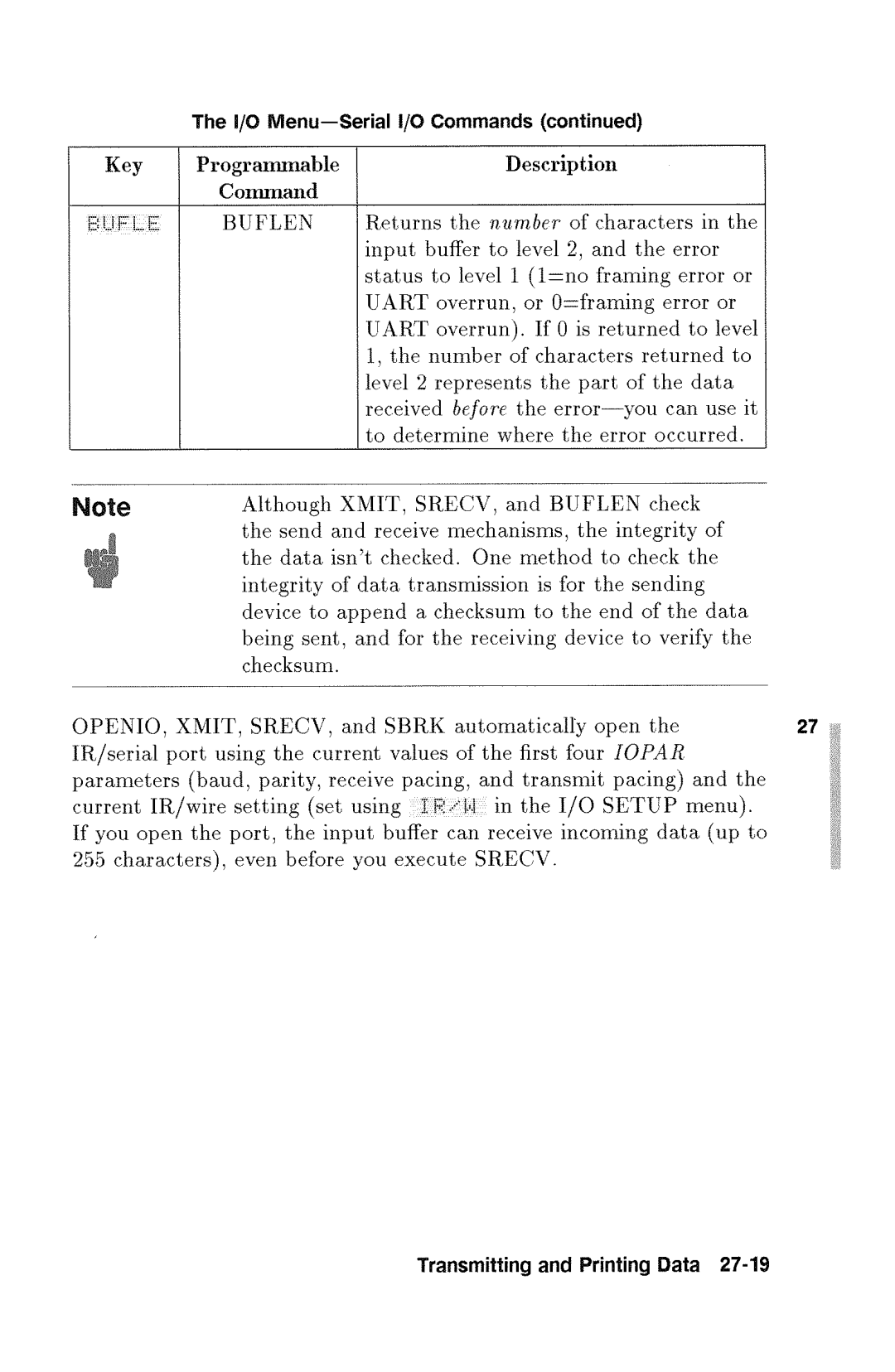 HP 48gx Graphing manual 