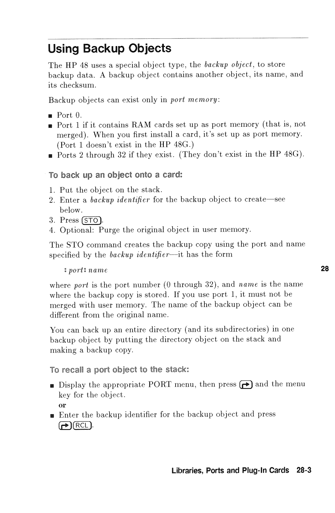 HP 48gx Graphing manual 