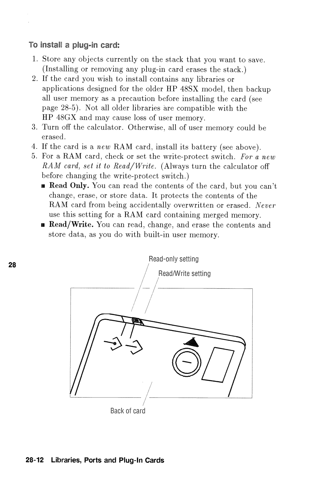 HP 48gx Graphing manual 