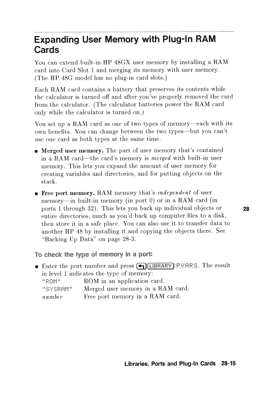 HP 48gx Graphing manual 