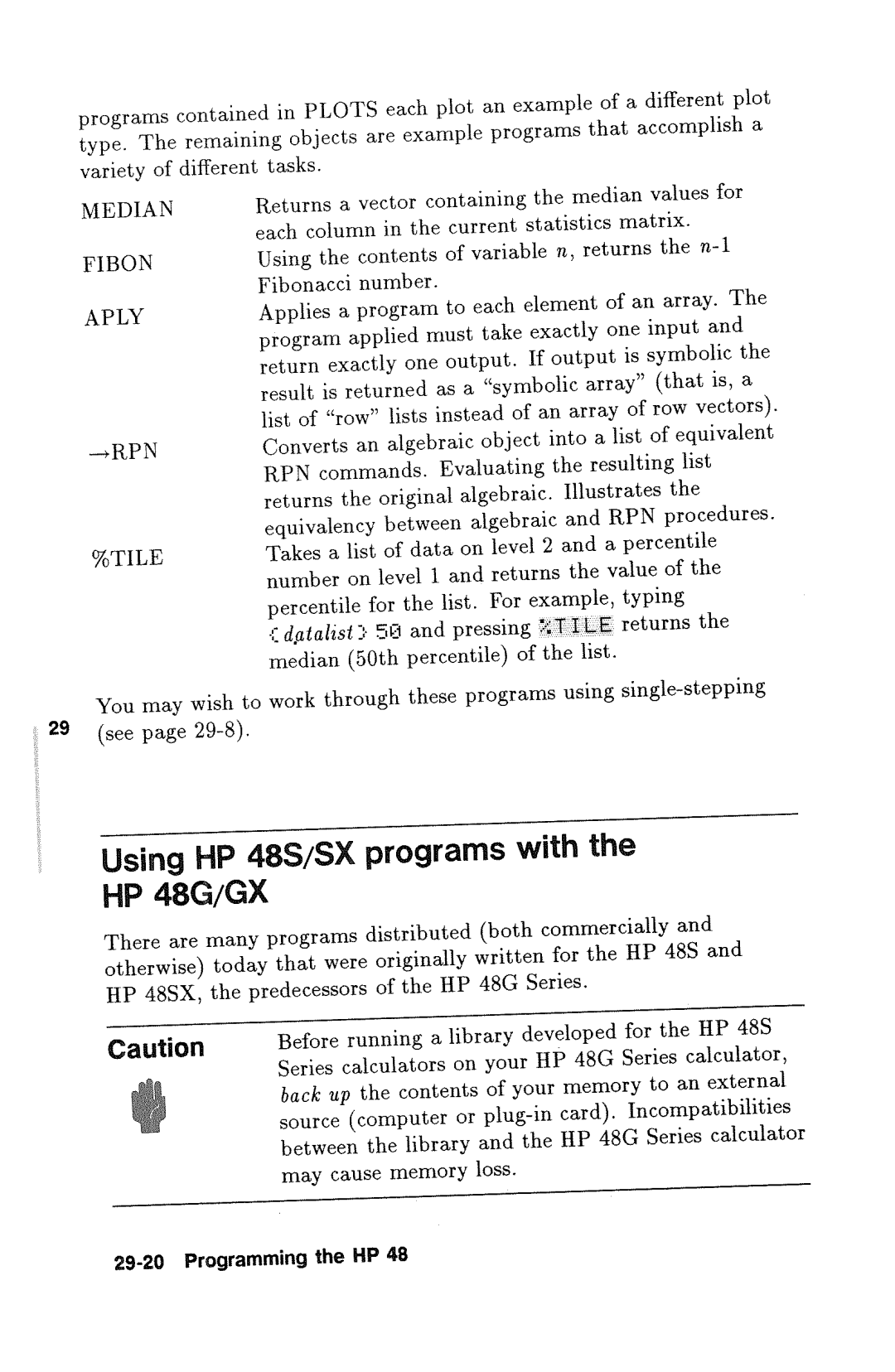 HP 48gx Graphing manual 