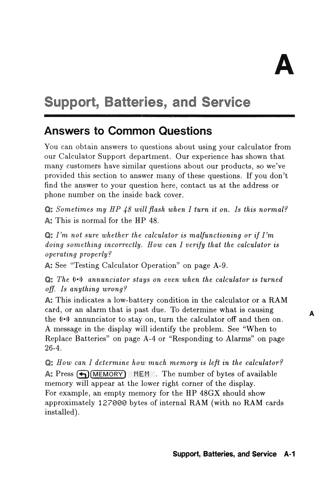 HP 48gx Graphing manual 