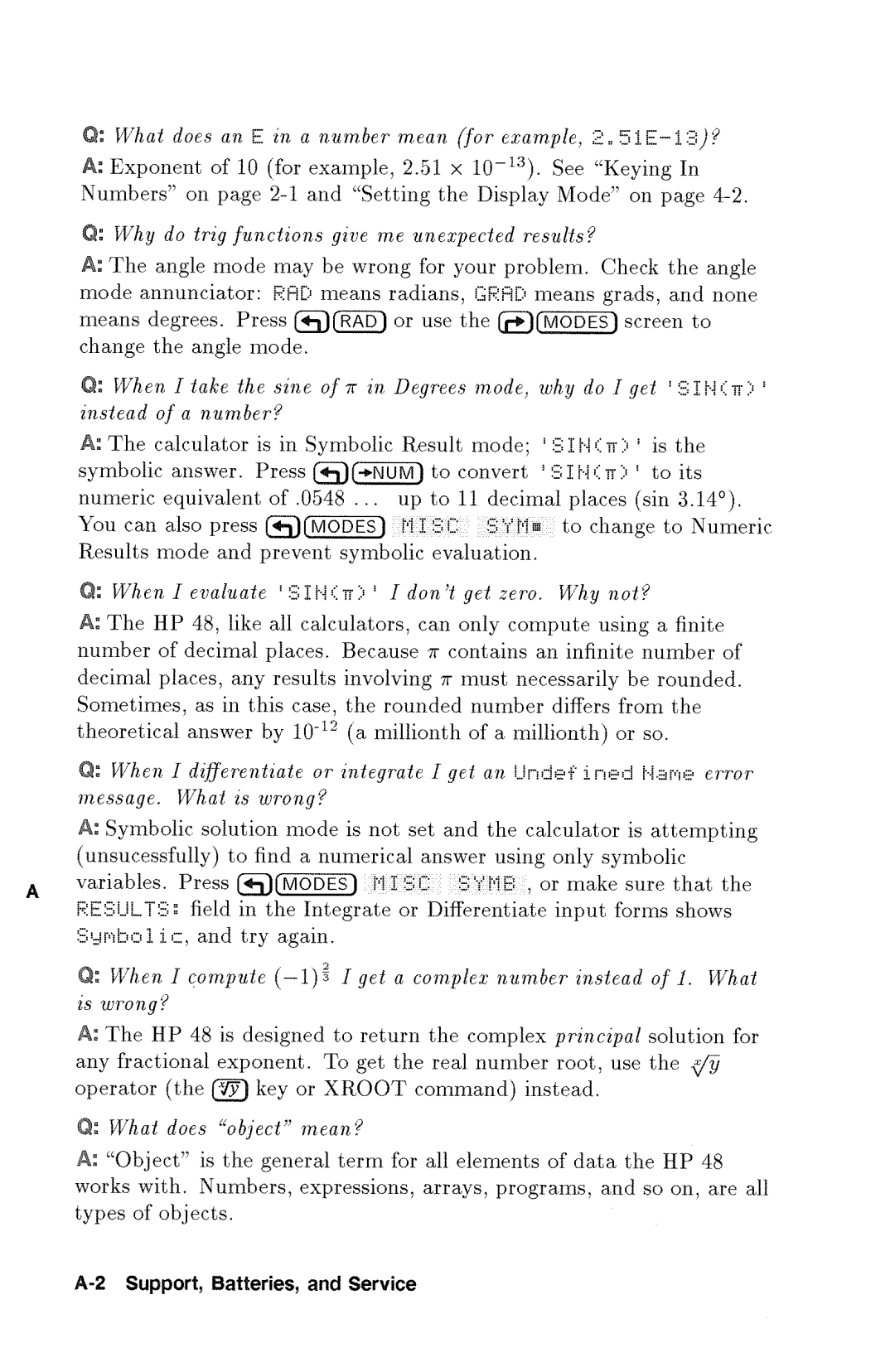 HP 48gx Graphing manual 