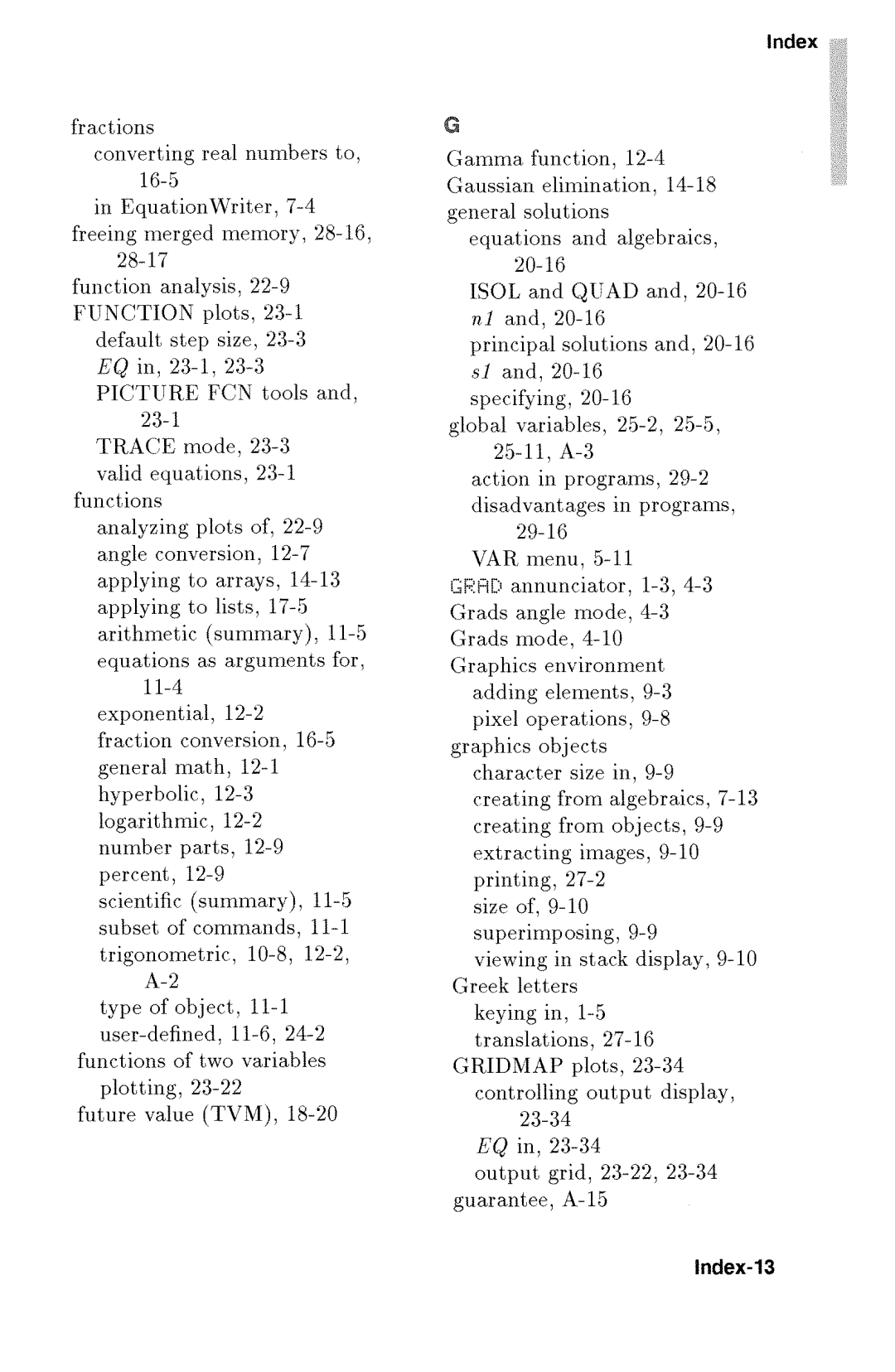 HP 48gx Graphing manual 