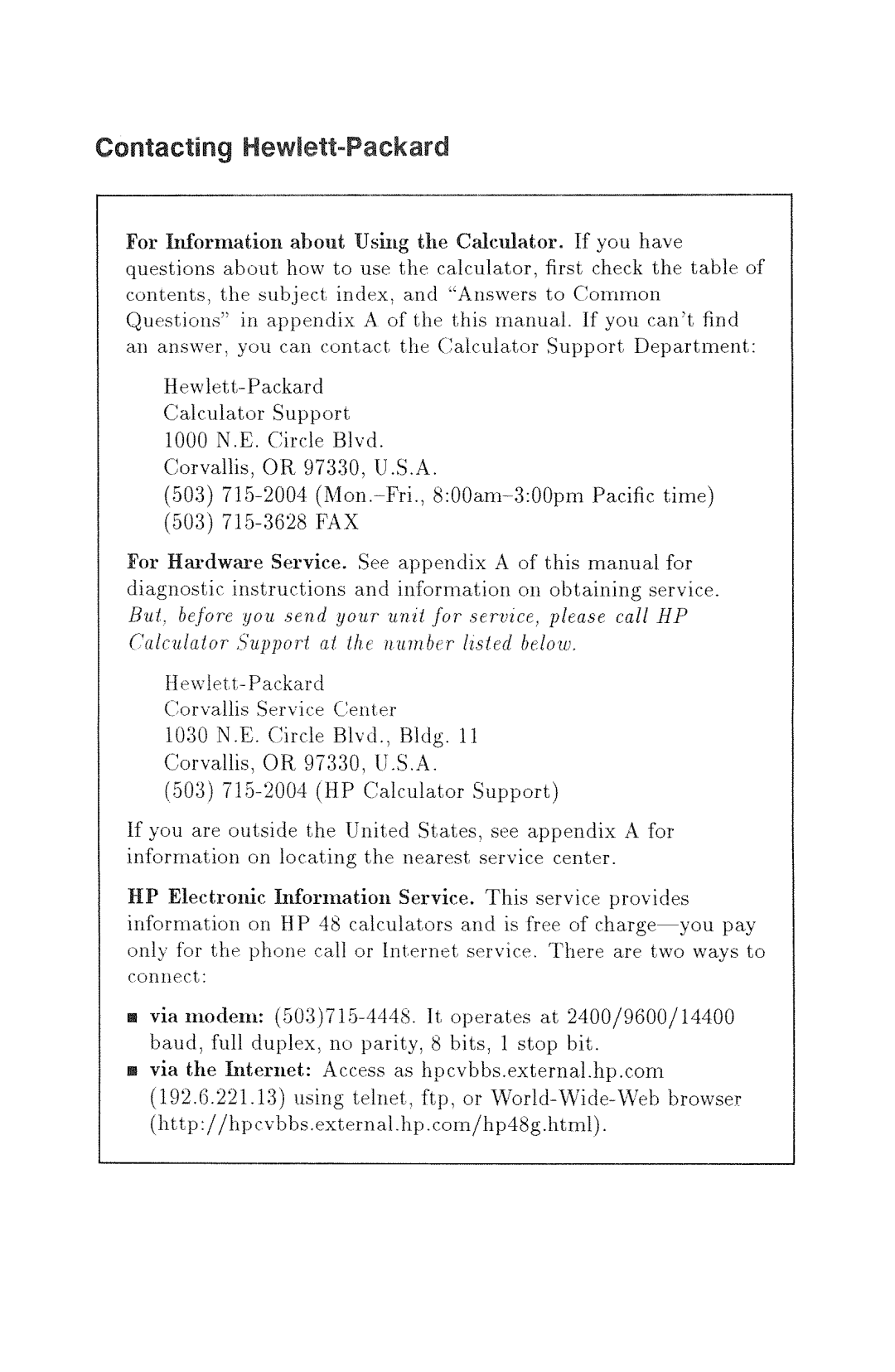 HP 48gx Graphing manual 