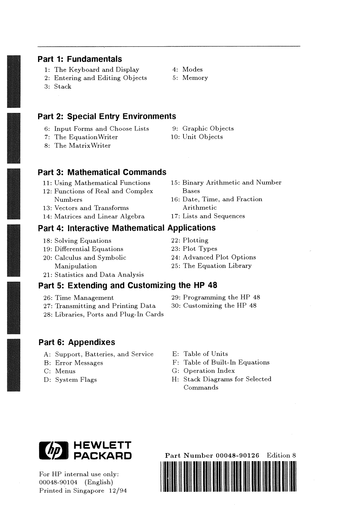 HP 48gx Graphing manual 