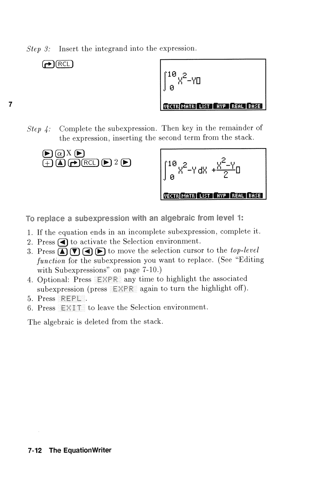 HP 48gx Graphing manual 