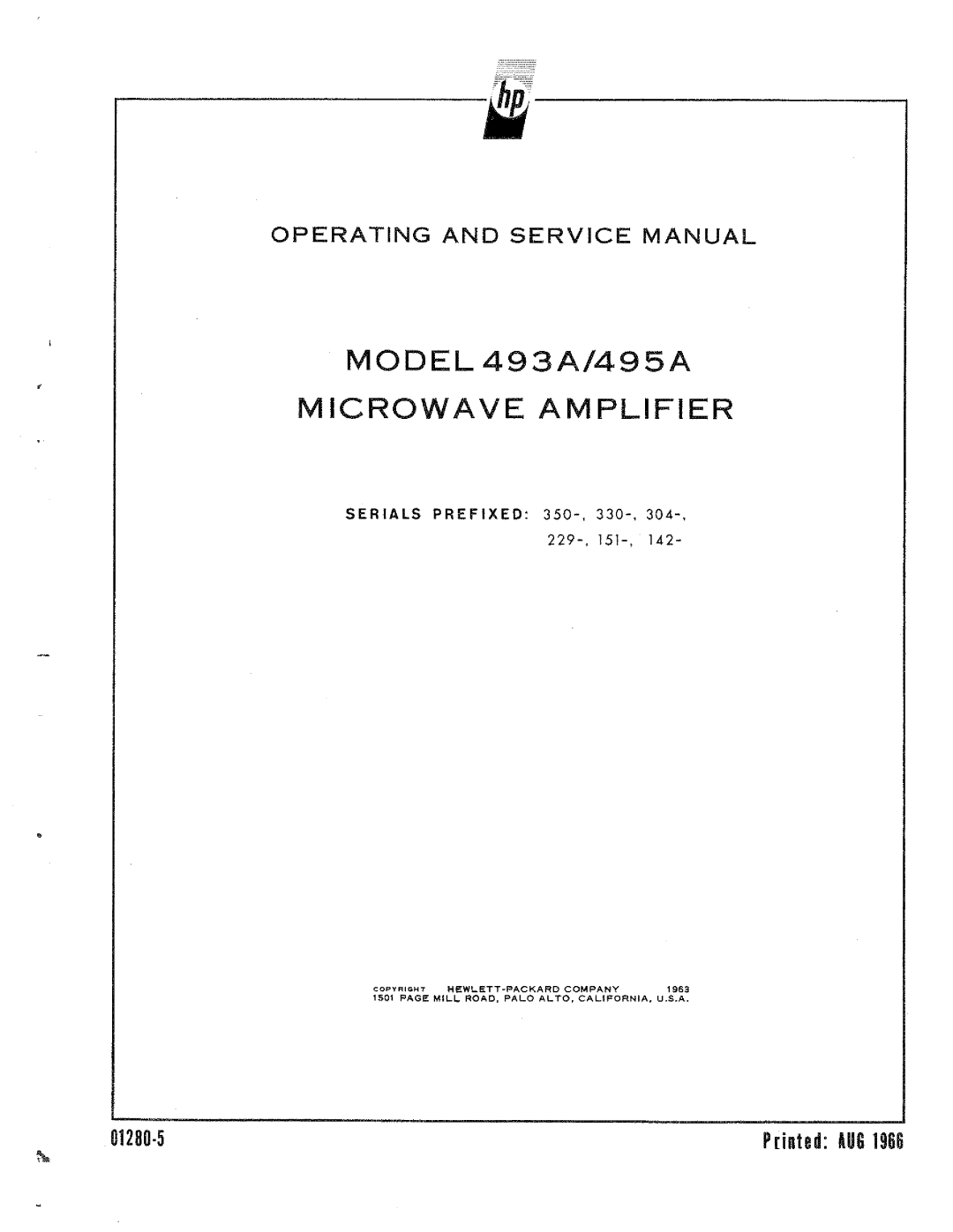 HP 493A manual 