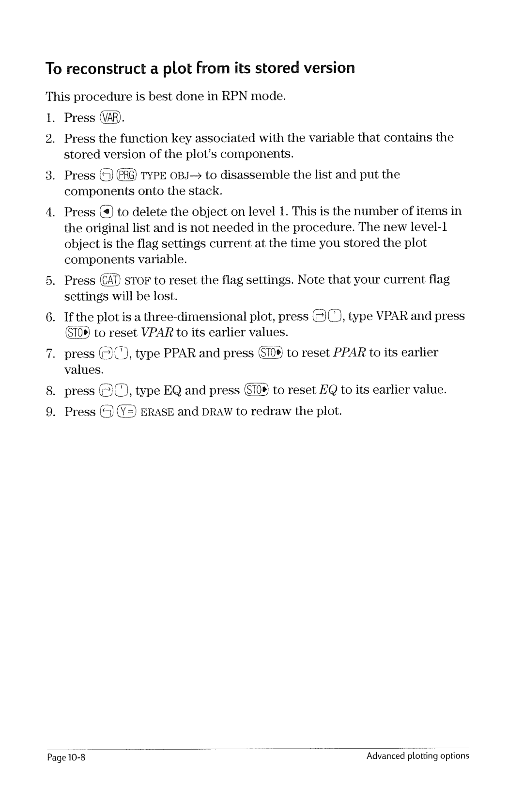 HP 49g Graphing manual 