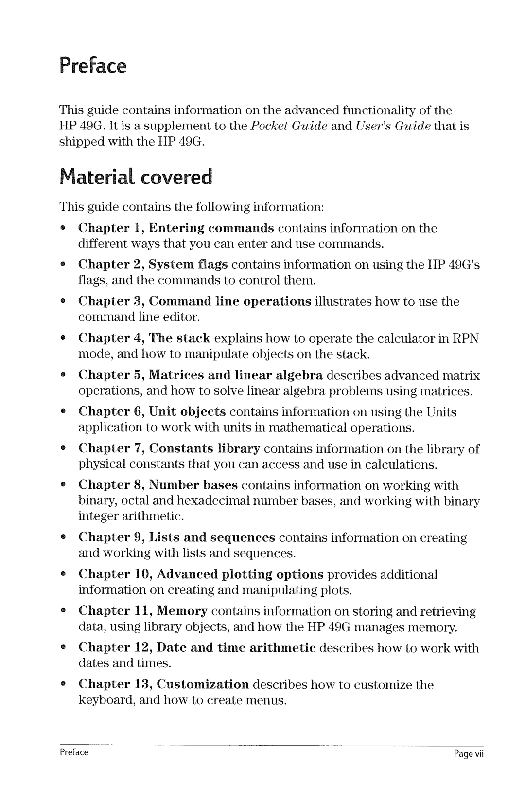 HP 49g Graphing manual 