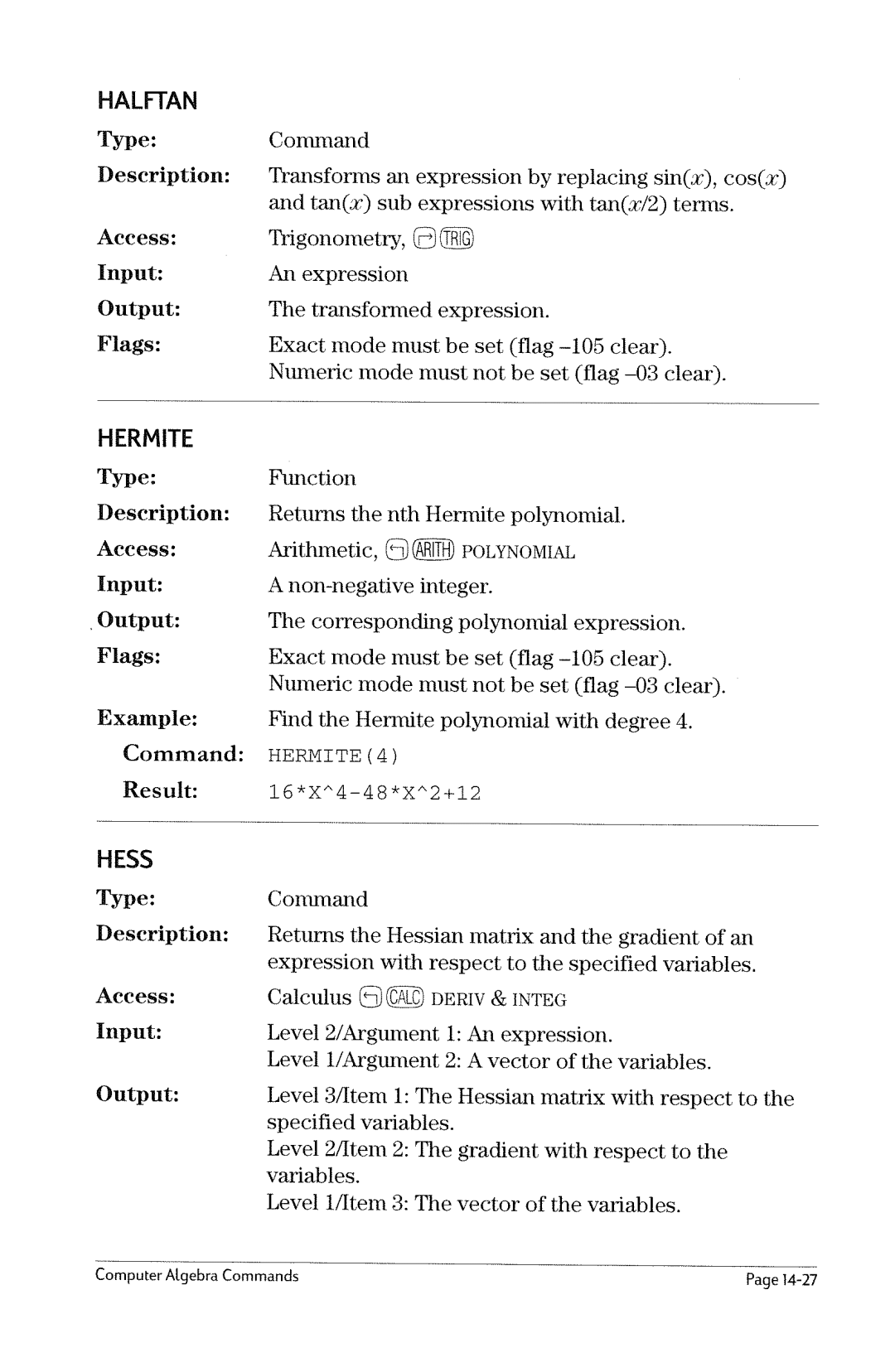 HP 49g Graphing manual 