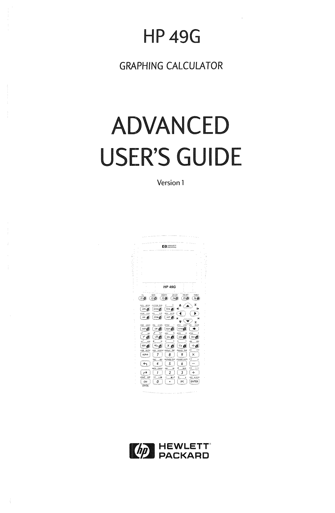 HP 49g Graphing manual 