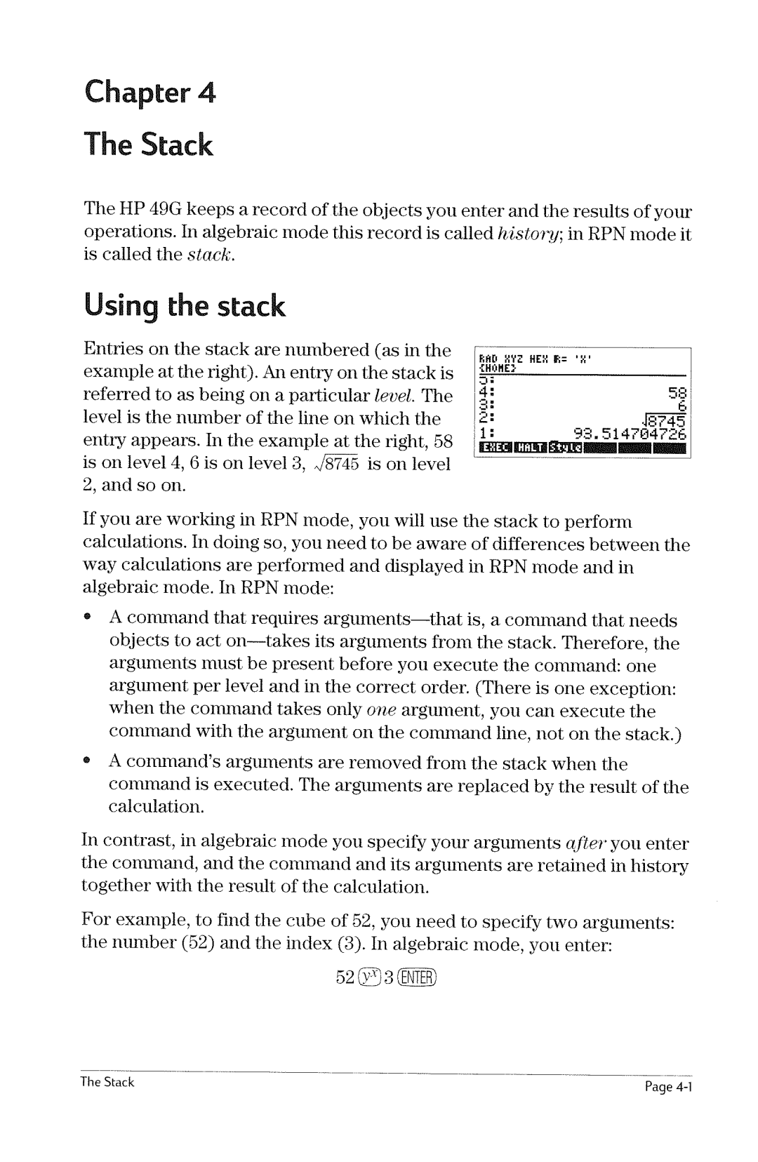 HP 49g Graphing manual 