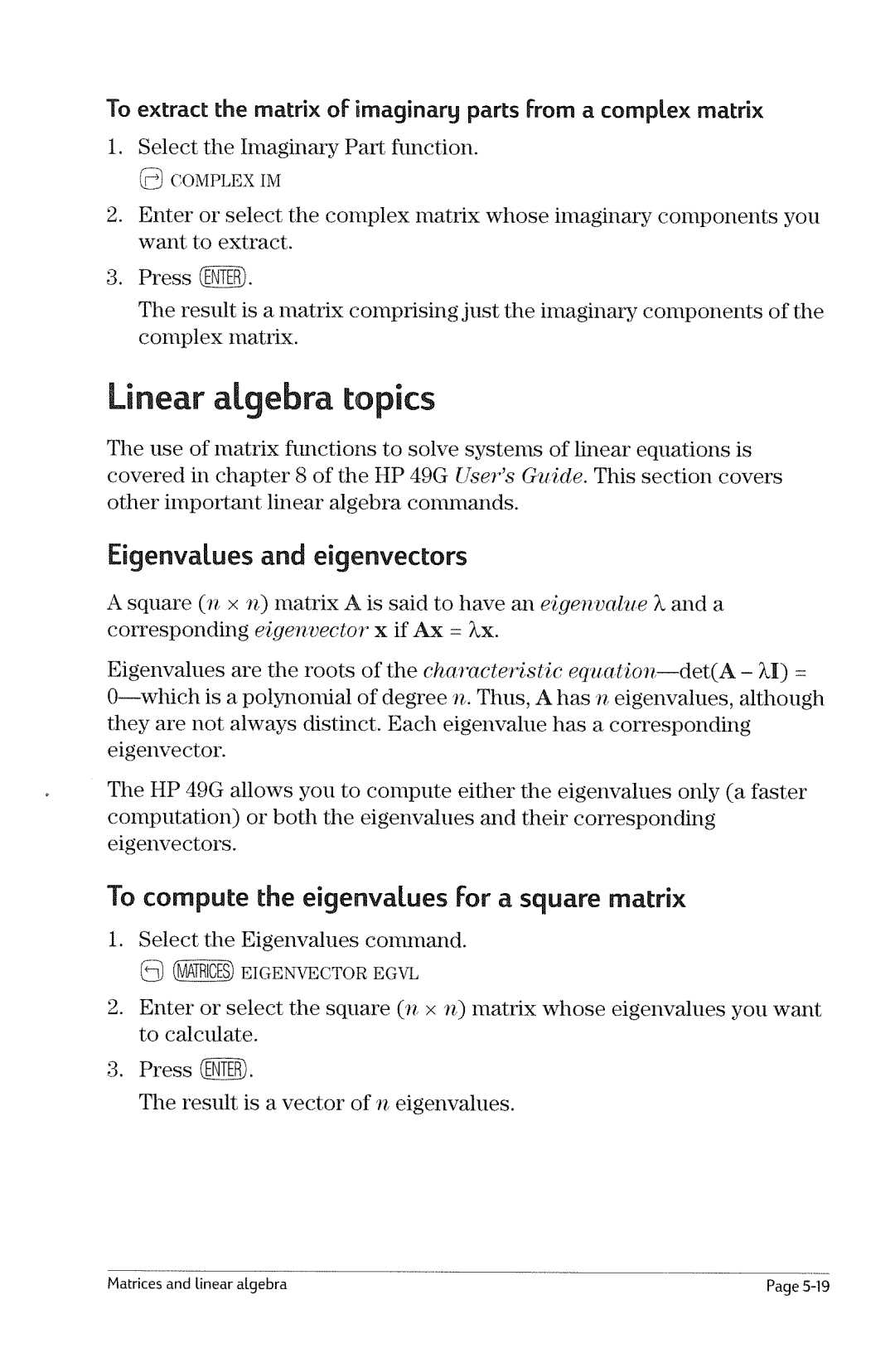 HP 49g Graphing manual 