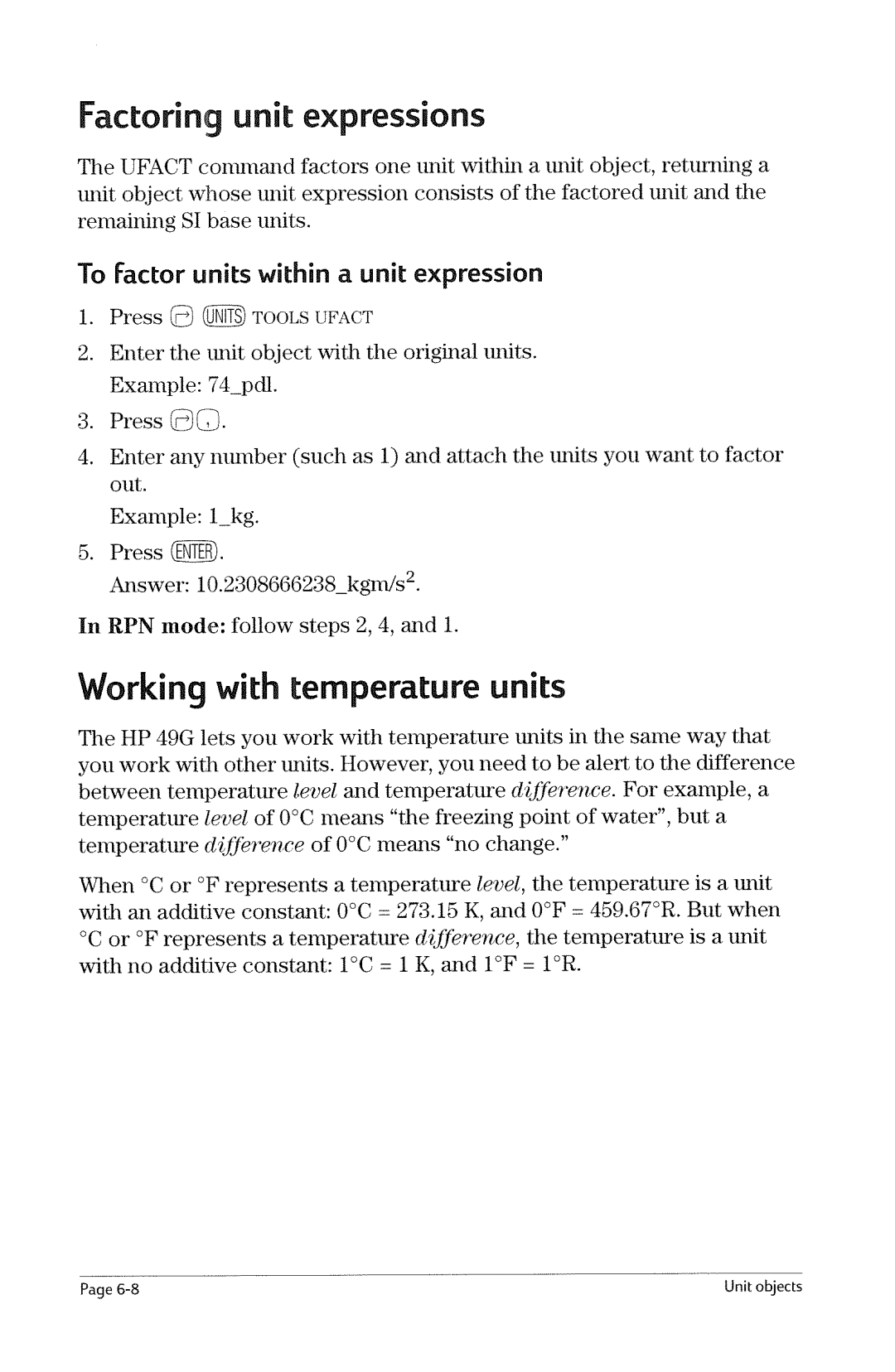 HP 49g Graphing manual 