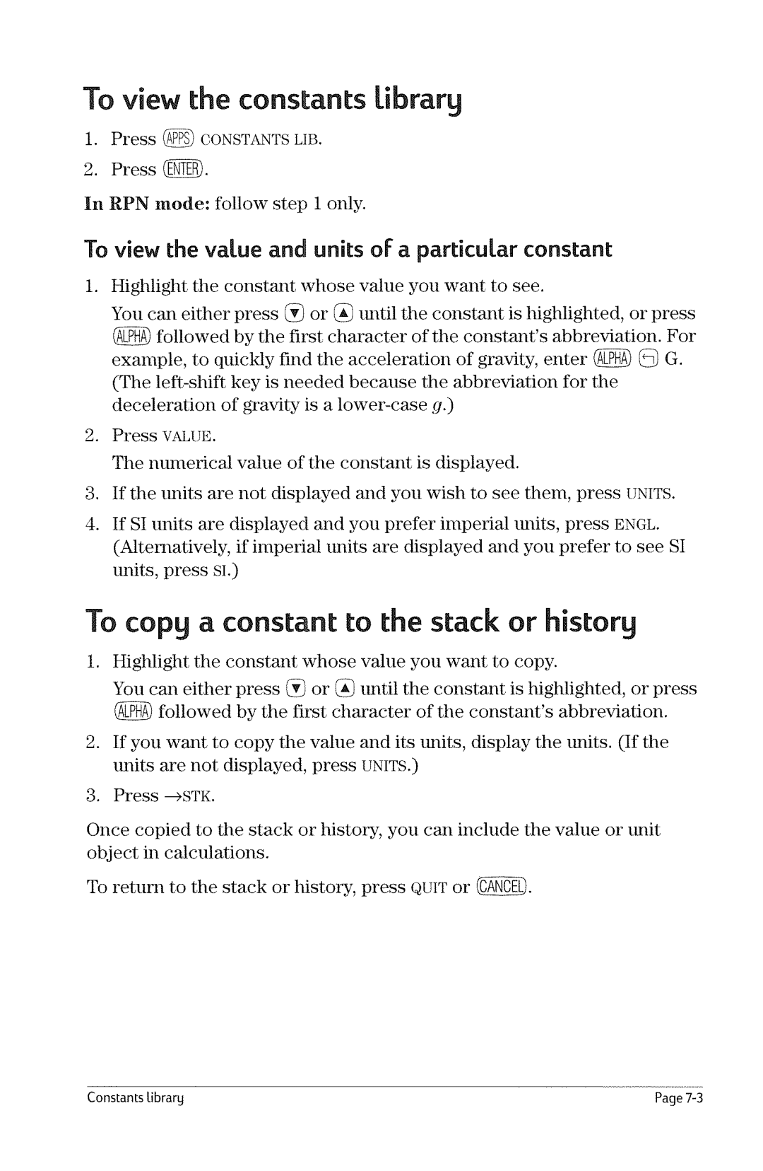 HP 49g Graphing manual 