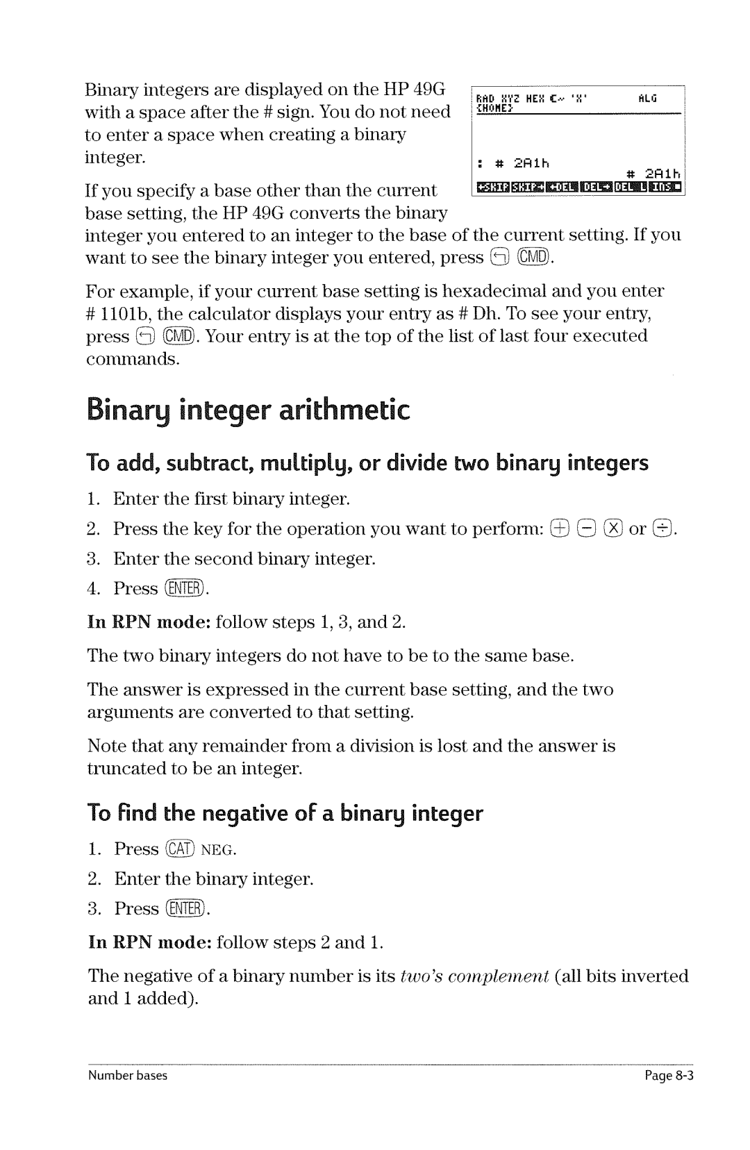 HP 49g Graphing manual 