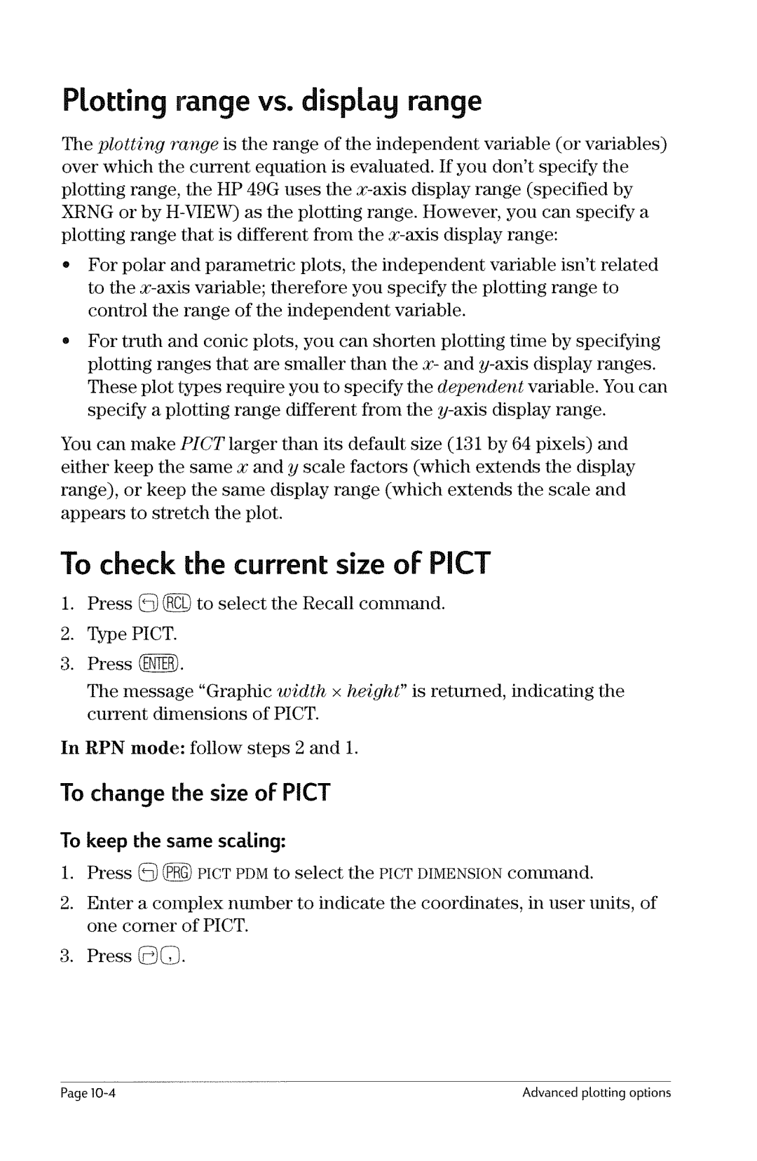 HP 49g Graphing manual 