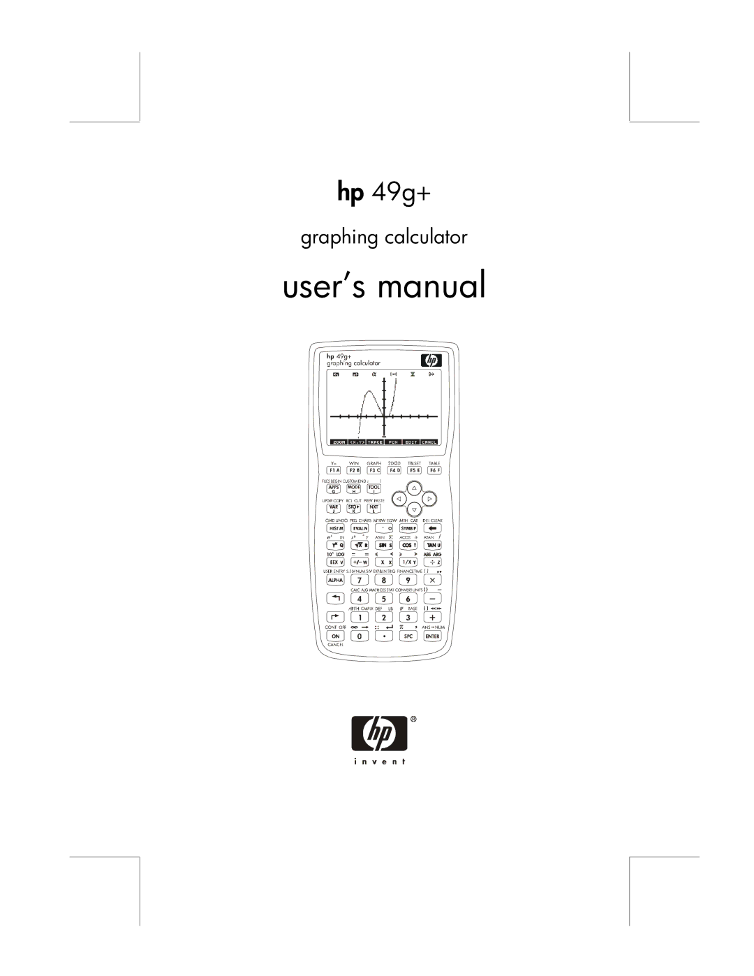 HP 49g manual User’s manual, Graphing calculator 