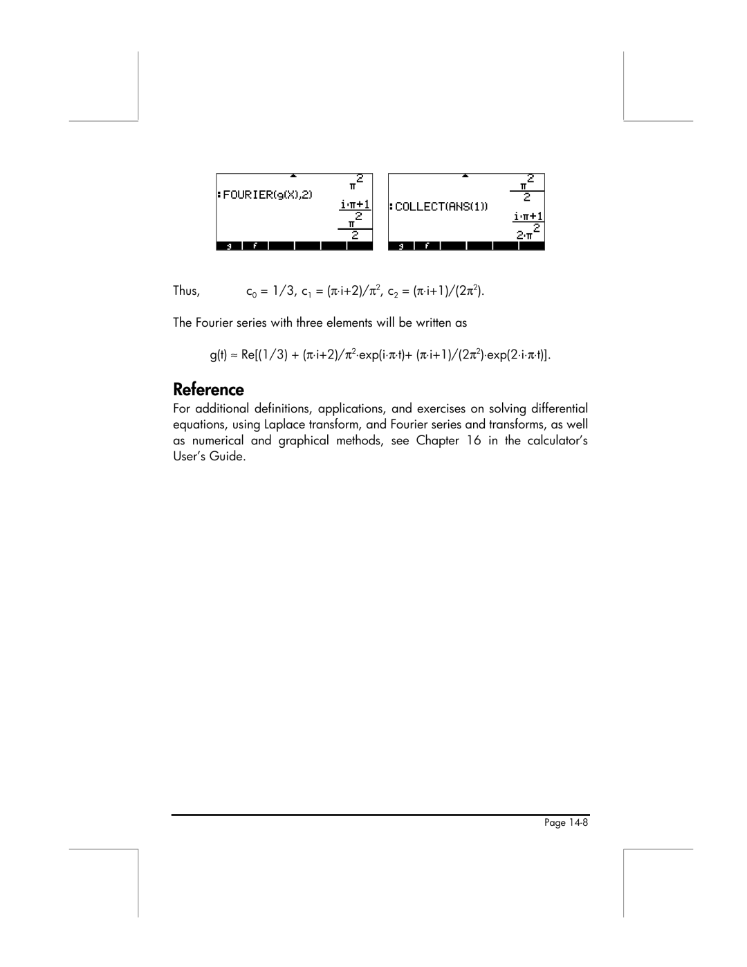 HP 49g manual Reference, Thus = 1/3, c 